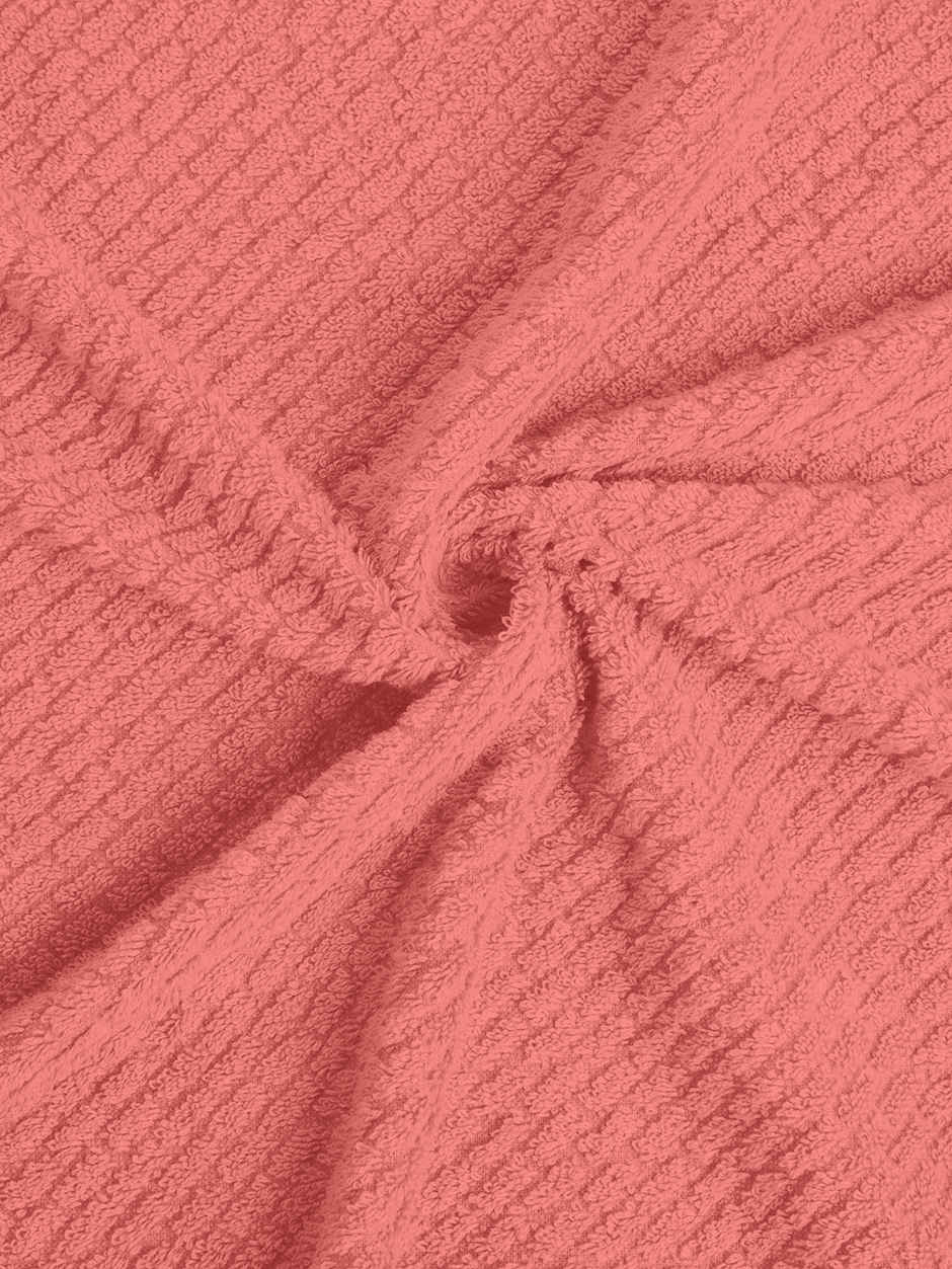 Spaces 100% Cotton High Absorbent Dark Orange Bath Towel For Men And Women