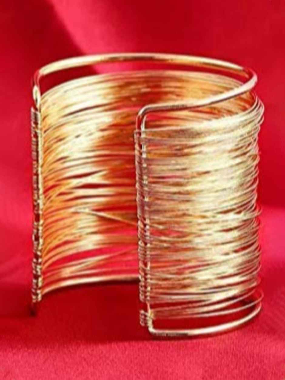 YouBella Stylish Latest Design Bracelet Jewellery Gold Plated Cuff for Women (YBBN - 91677)