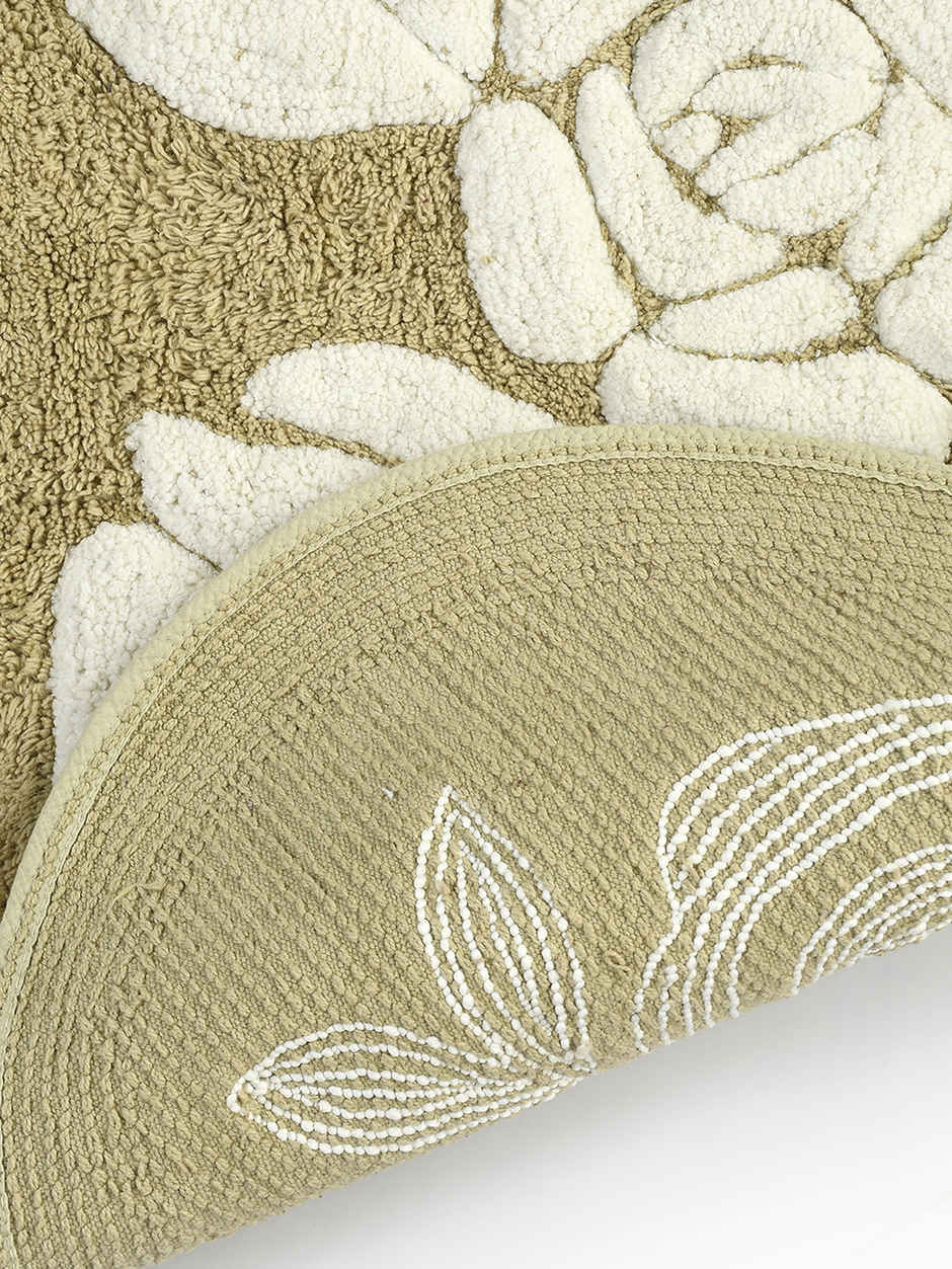Saral Home Rosa Microfiber Anti-Slip Bath Mat | Beige - 50 x 80 cm