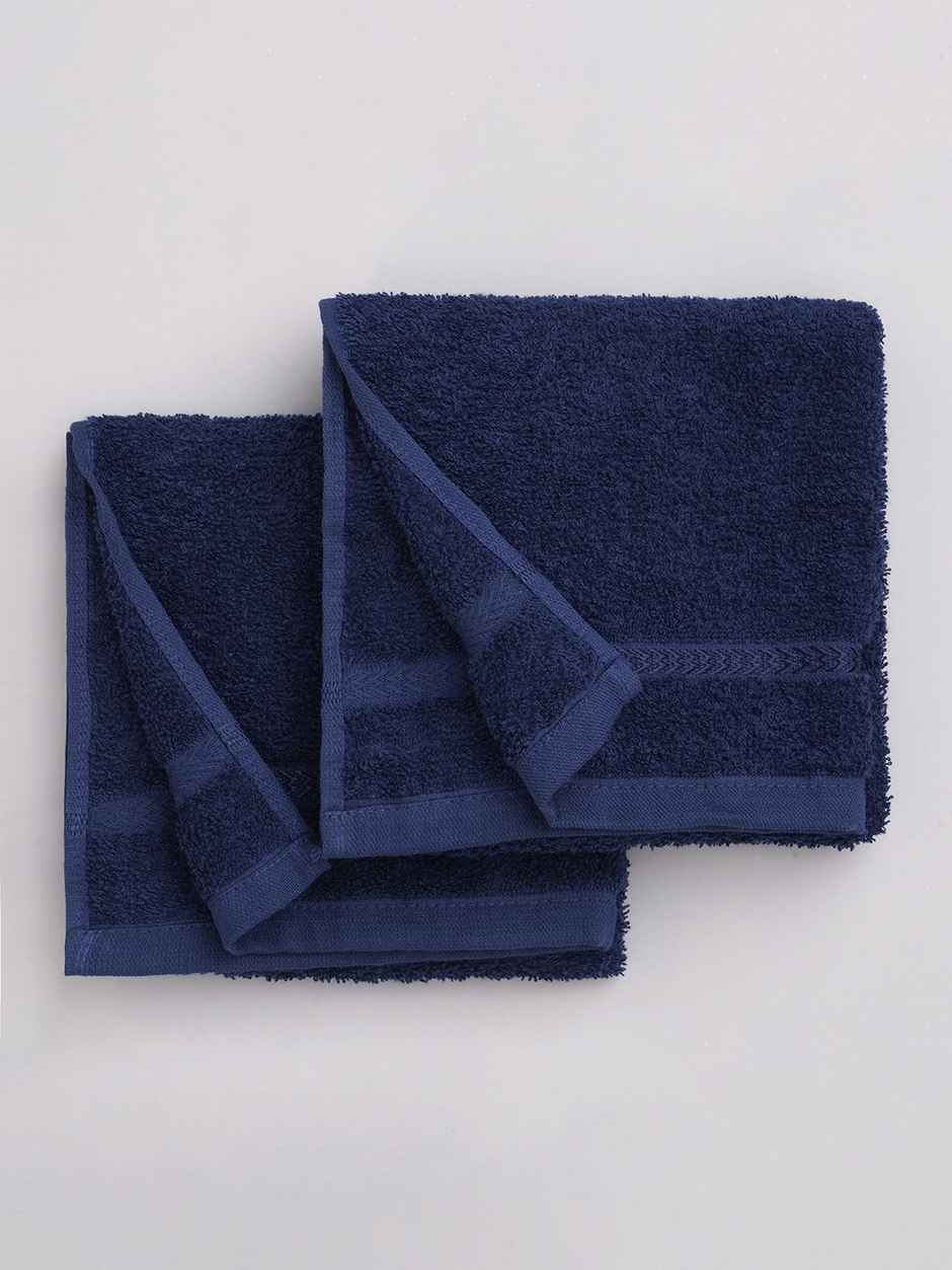 Welspun 380 Gsm 100% Cotton Dark Blue Hand Towel