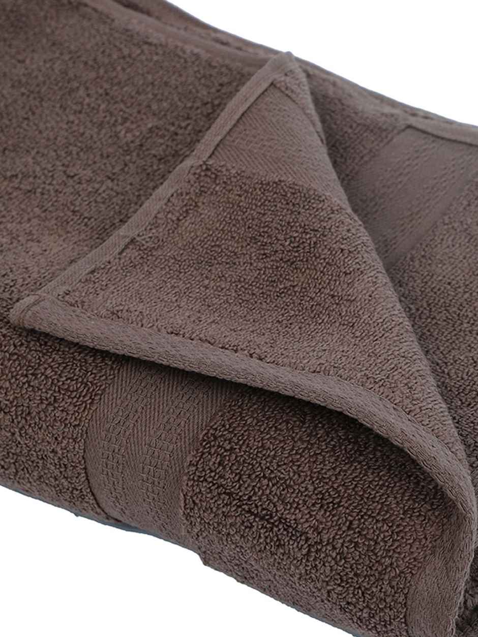 Bianca Ultra Soft Twist Pure Cotton Face Towel| Aerocore Tech Solid| 500 GSM | Chocolate | Pack of 4