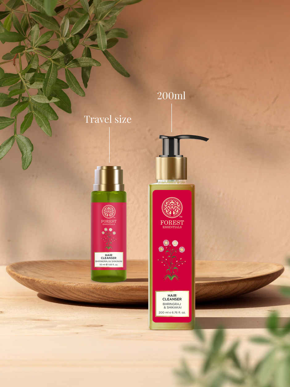Forest Essentials Hair Cleanser Bhringraj & Shikakai | Travel Size Strengthening Shampoo
