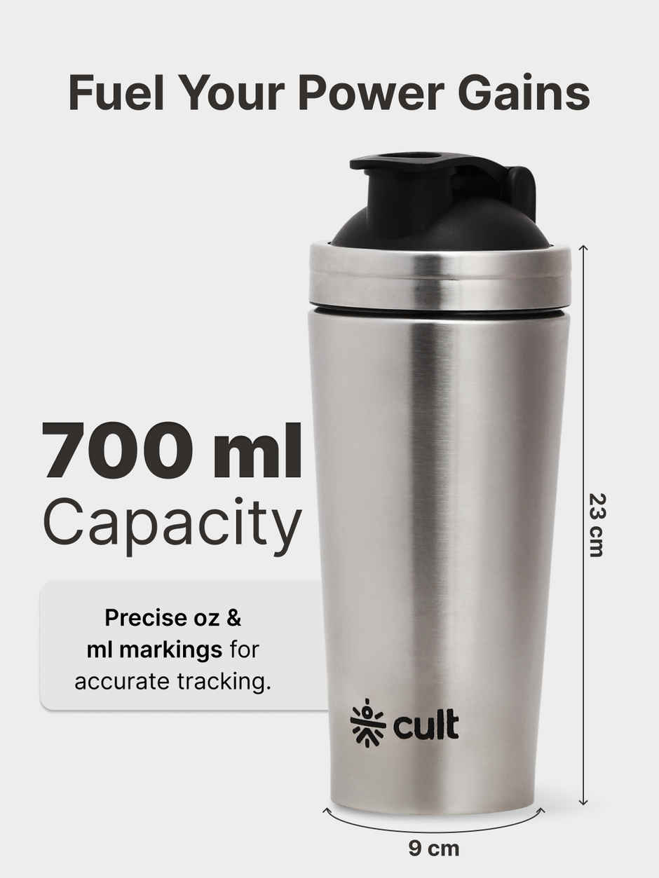 Cultfit Steel Shaker | Silver