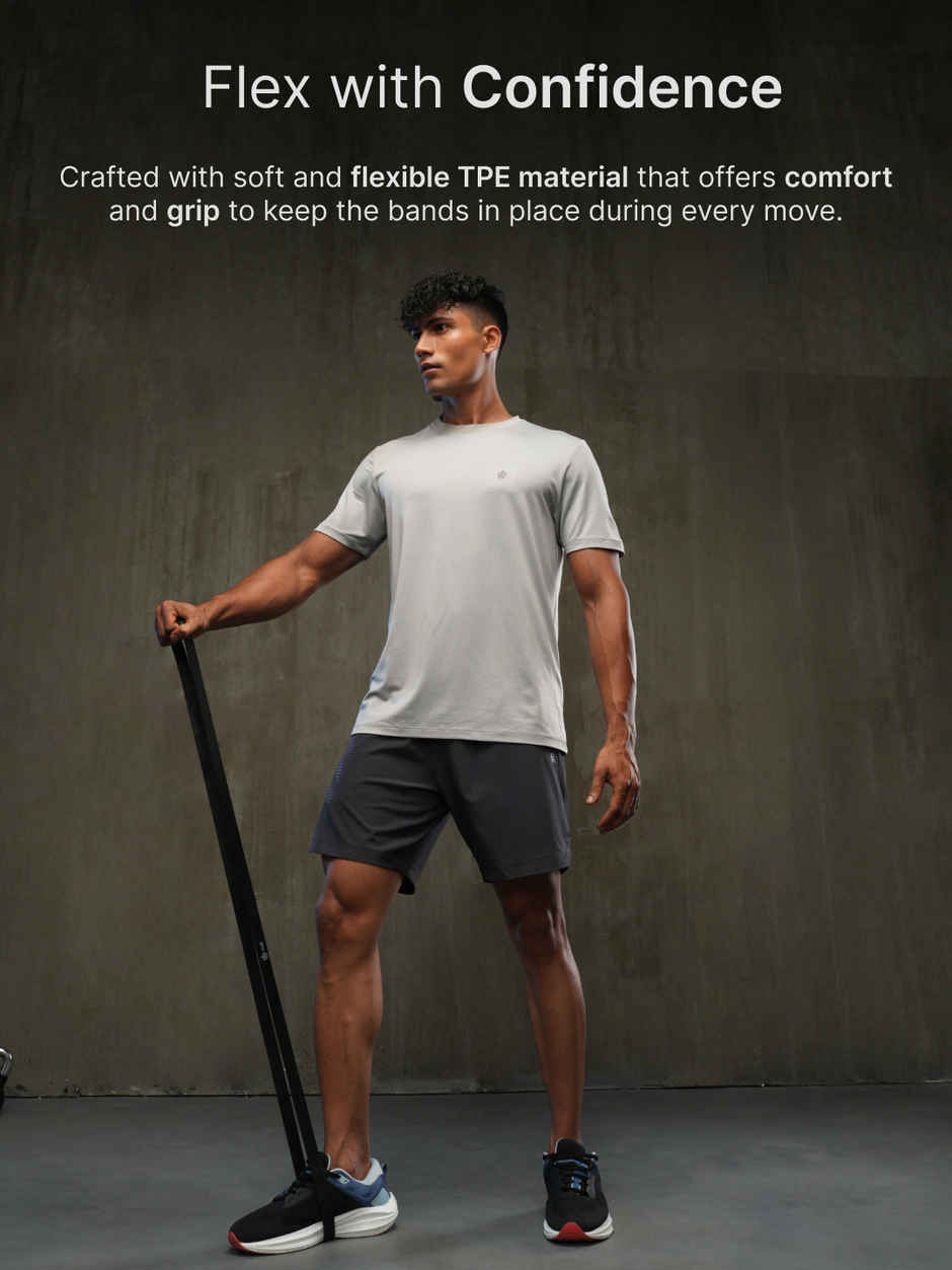 Cultfit Unisex Resistance Band for Stretching & Pull Ups | Black - 11-30 kg Resistance