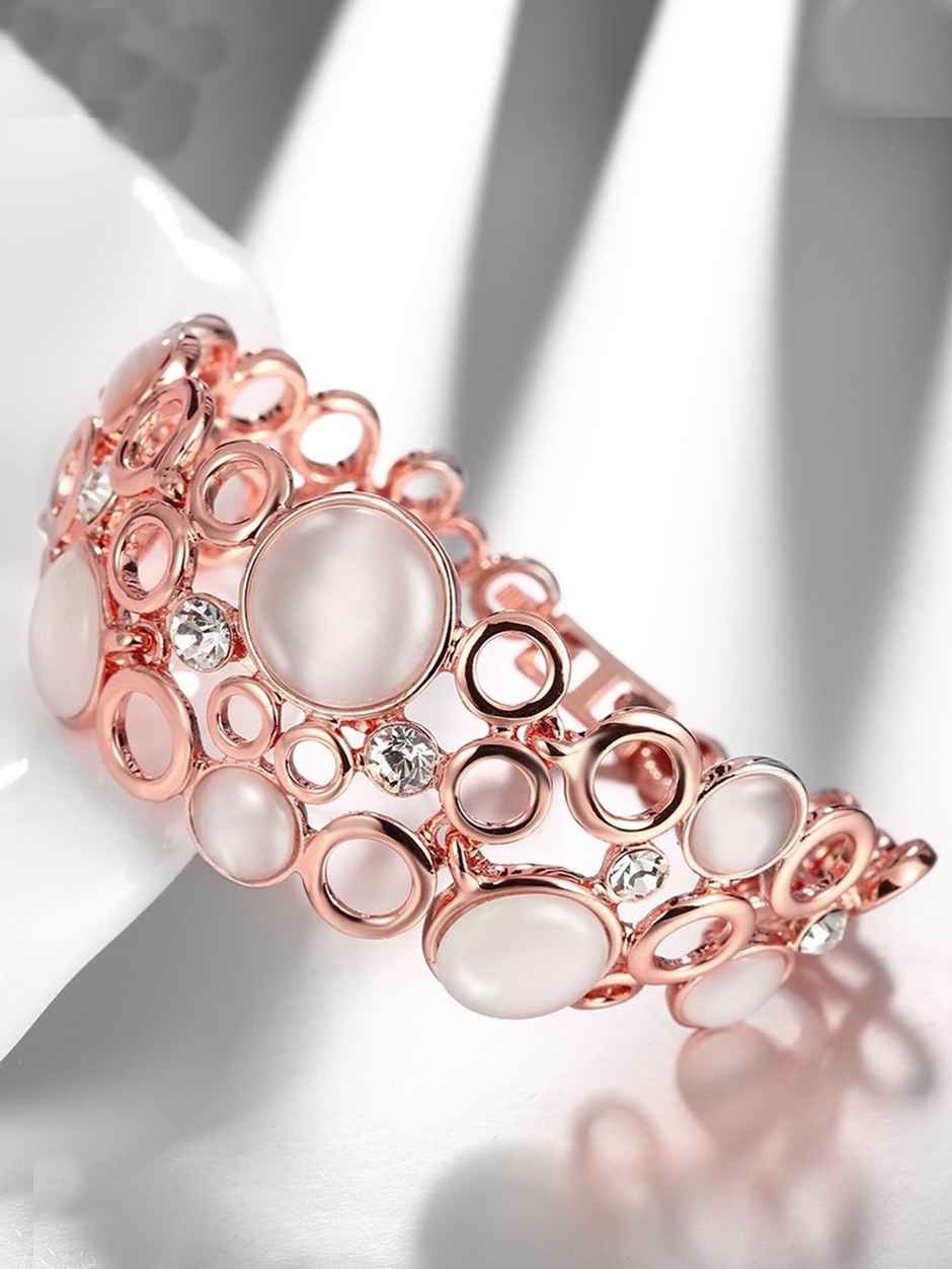 YouBella Latest Design Party Wear Jewellery Gold Plated Charm Bracelet for Women (YBBN - 91640)