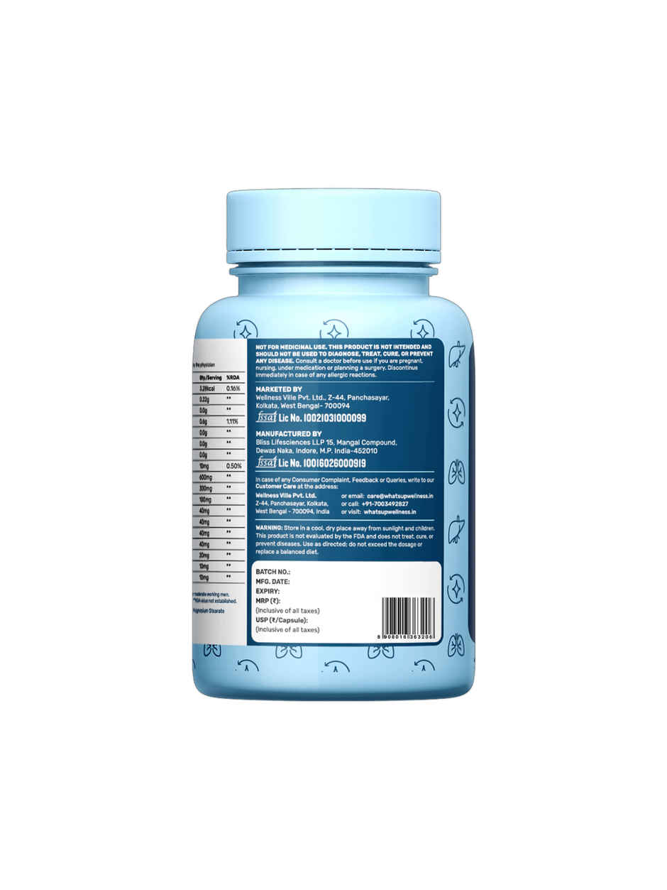 What's Up Wellness Liver & Lung Detox Capsules