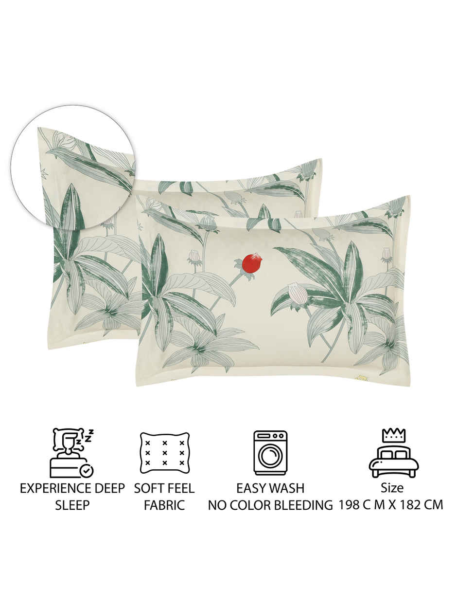 Status Imperial Corner Fitted Bedsheet | Illustrated Berry & Leaf | 198 x 182 cm