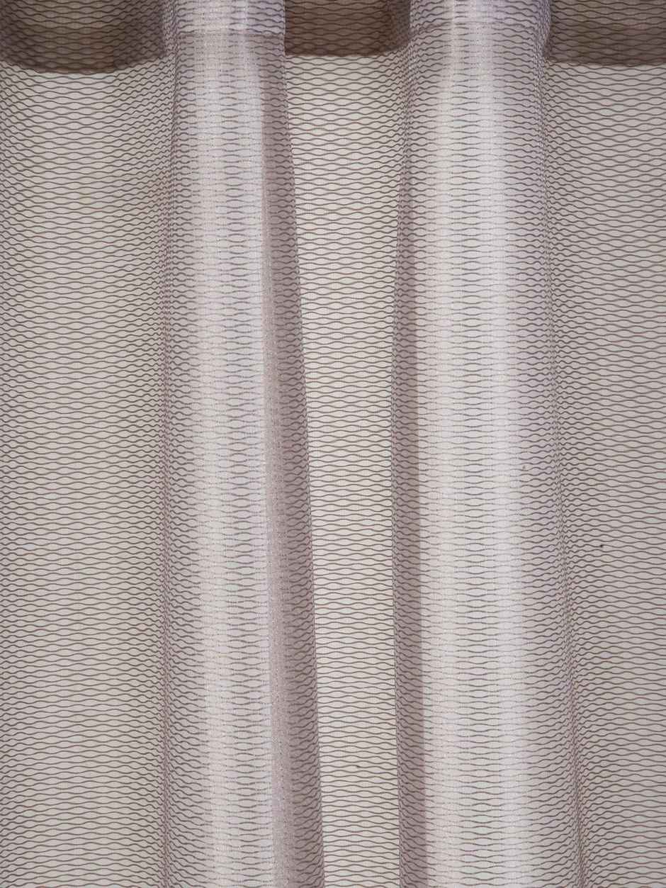 Lushomes Curtain - Brown Melody Sheer | White Based Net | Purple | 54 x 60 inch