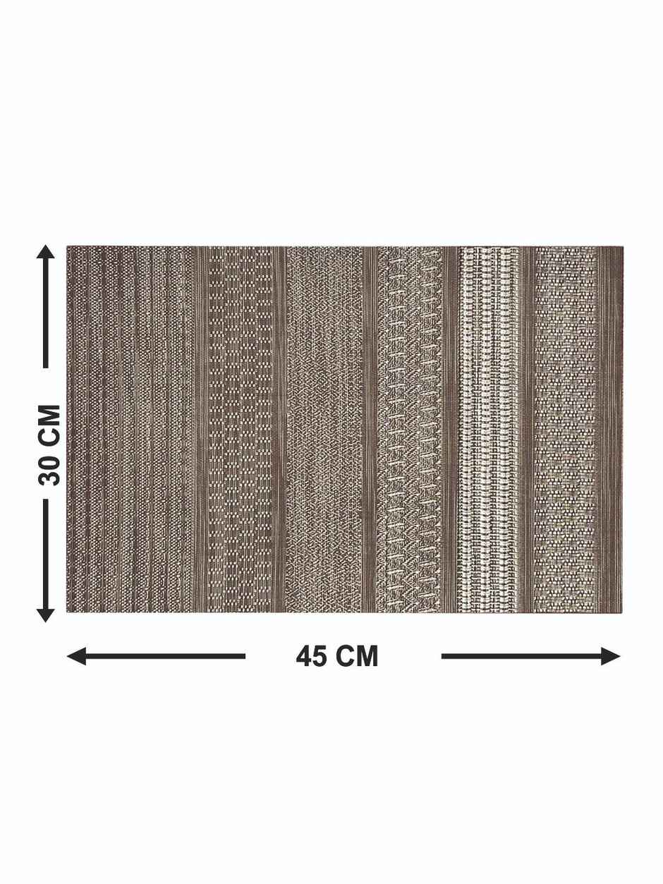 BIANCA Premium Woven PVC Placemat Dining Table | 12 X 18 | Alpine | Beige