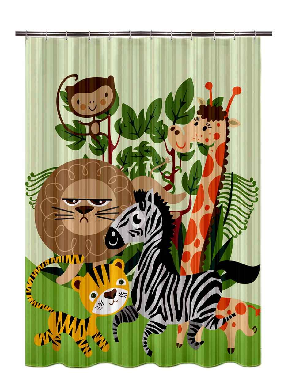 Lushomes Shower Curtain - Kids Printed | Waterproof | 12 Eyelets | No Hooks | 6 x 6.5 ft