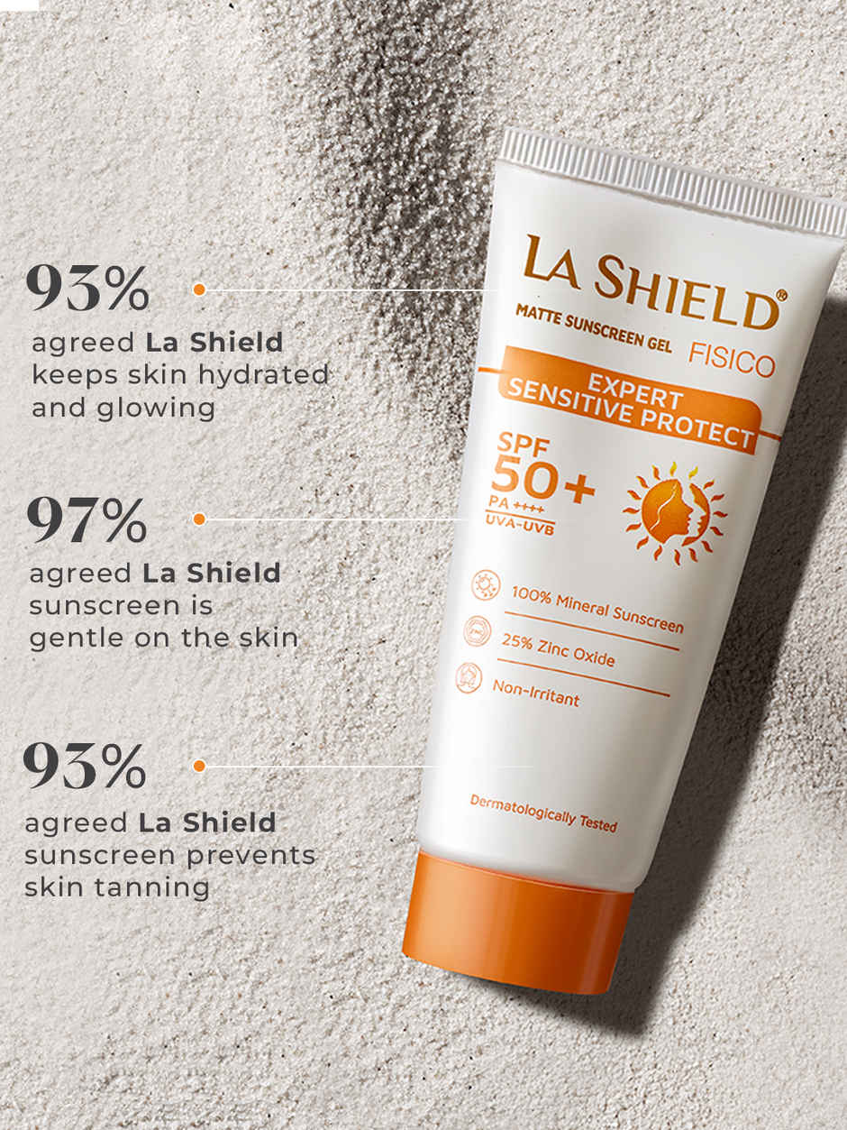 La Shield Fisico SPF 50 Matte Sunscreen Gel Combo