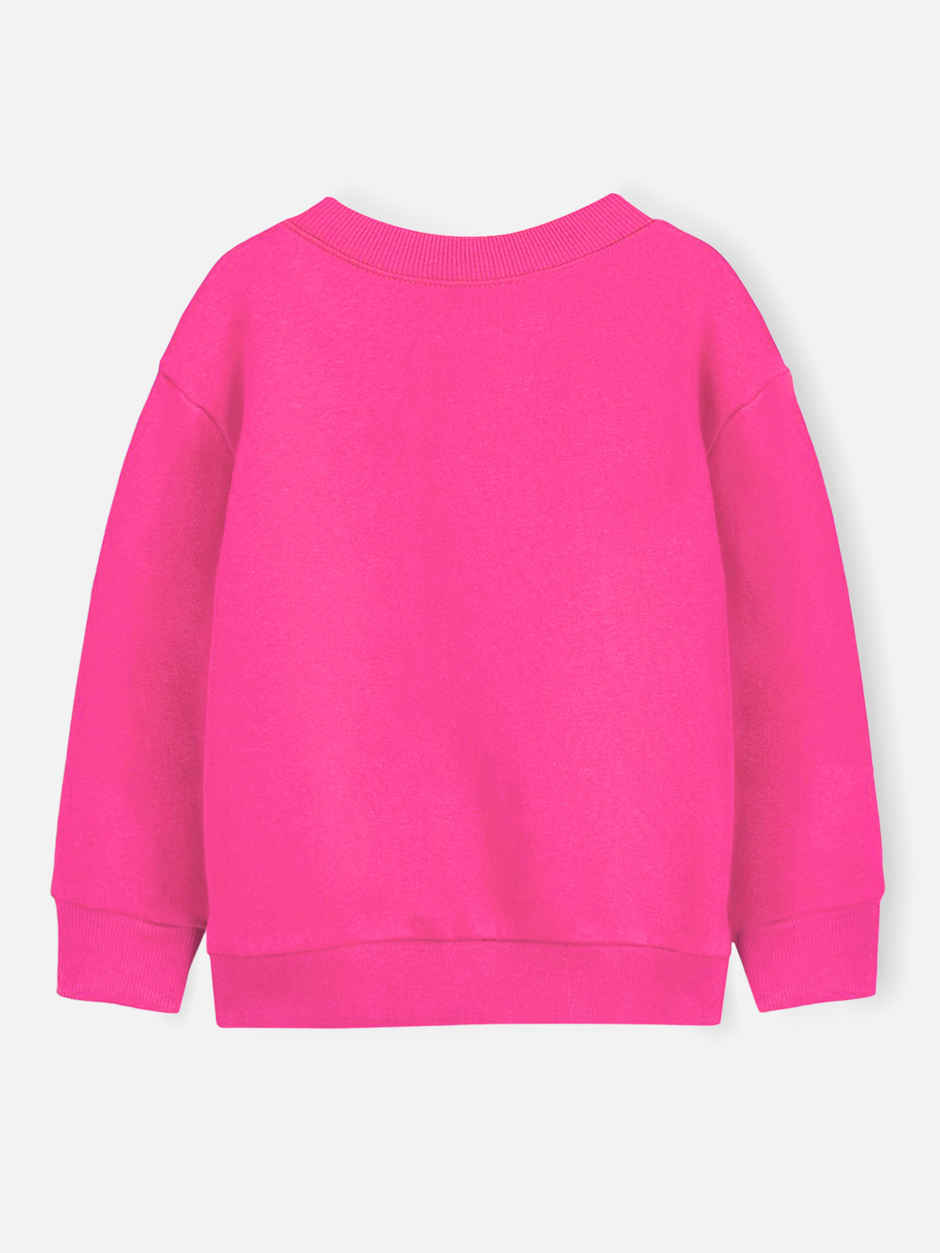 Trampoline Girls Totally Awesome Fleece Sweatshirt with Star Print | Pink | 5-6 Years