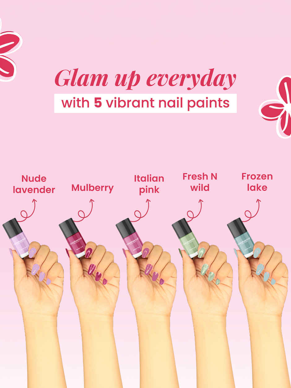 Coloressence Fresh Bloom Nail Paint Kit with Free Remover| Glossy Finish | Quick Dry|Chip-Resistant