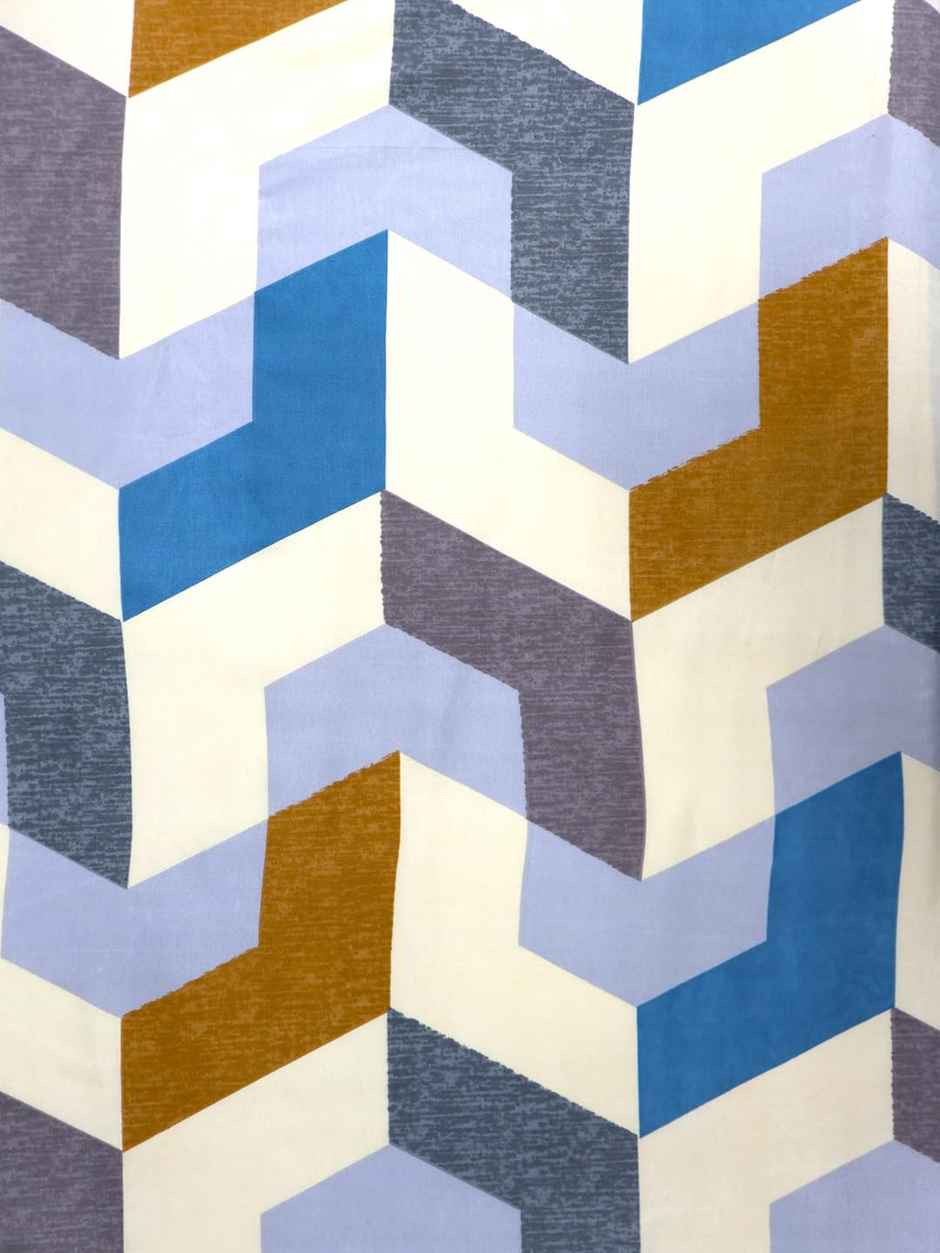 Bombay Dyeing Vista 144 Tc Queen Size Bedsheet With 2 Pillow Covers - Multi Queen Size