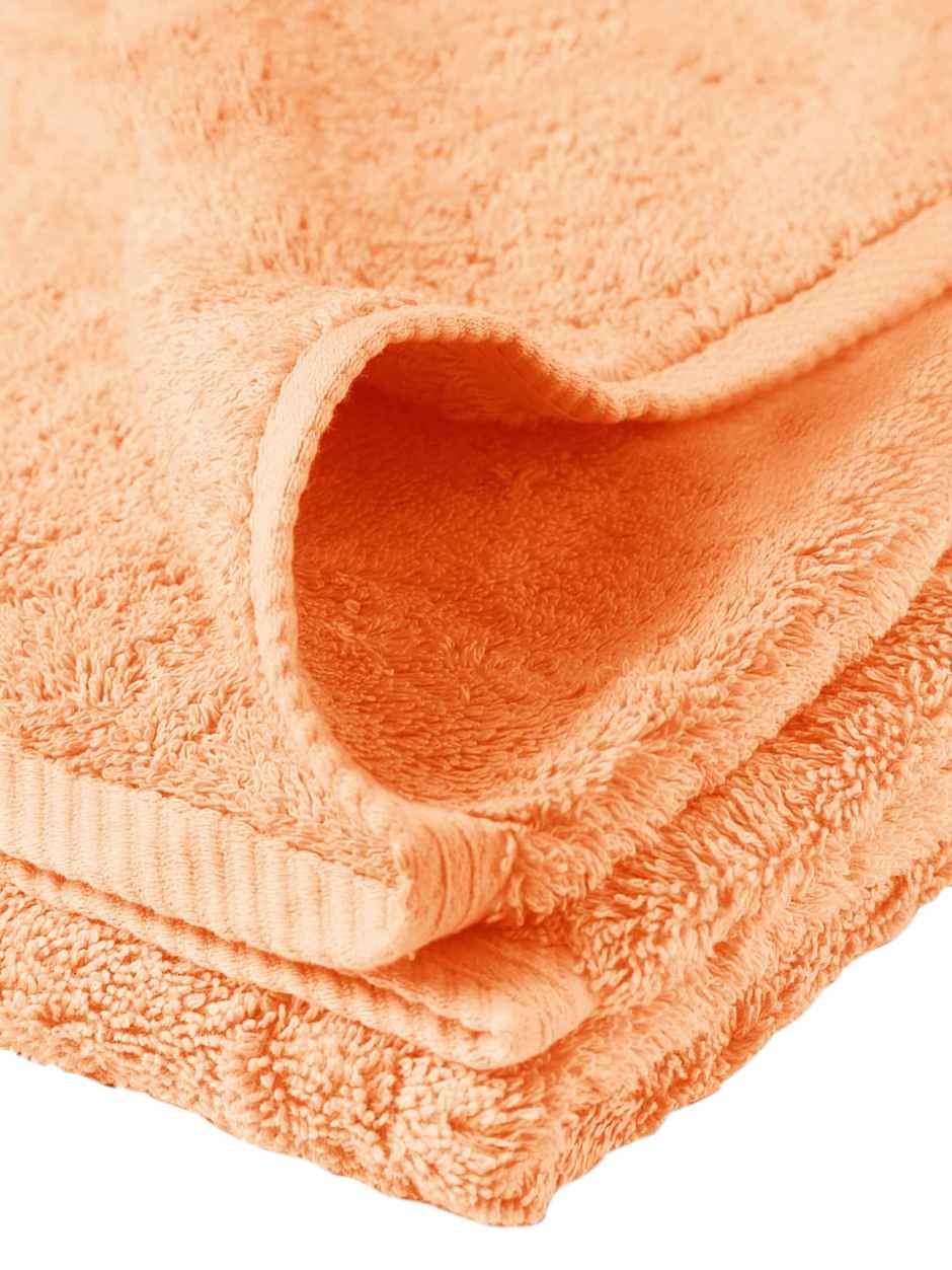 Lushomes Cotton Hand Towels - Orange | Popcorn Weave | 35 x 50 cm | 400 GSM