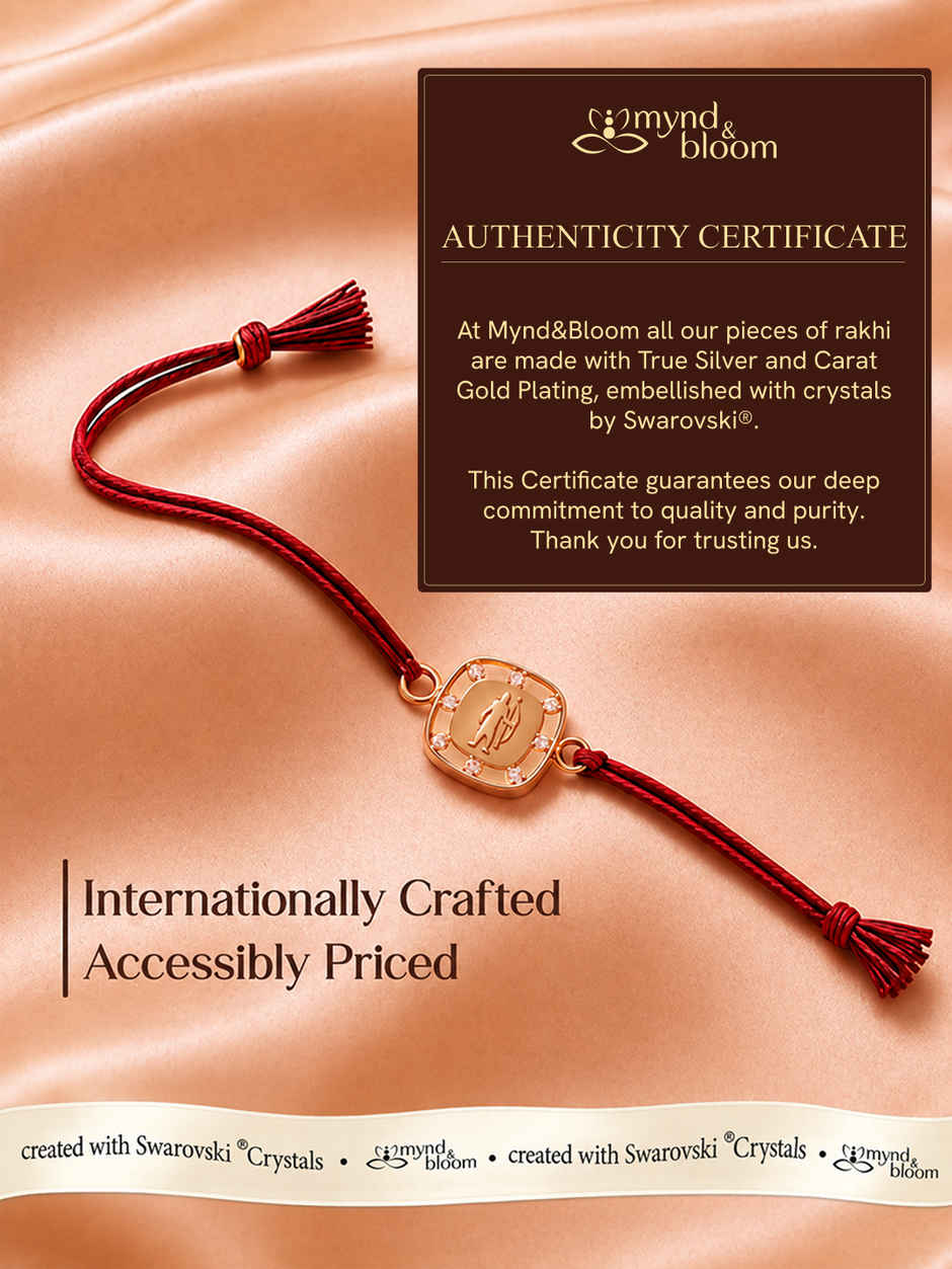 Swarovski - Ram Emblem Rakhi | Carat Gold Plating