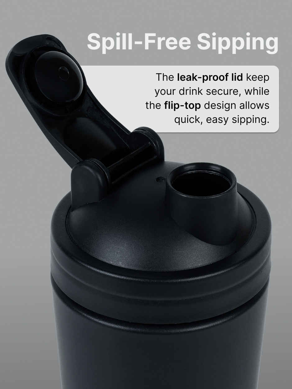 Cultfit Steel Shaker | Black