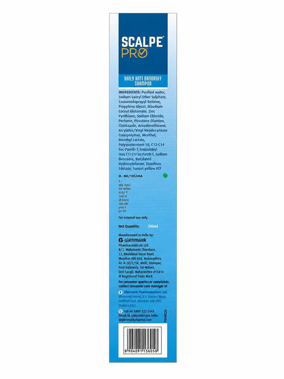 Scalpe Pro AntiDandruff Shampoo Removes Dandruff Strong Hair For Women & Men