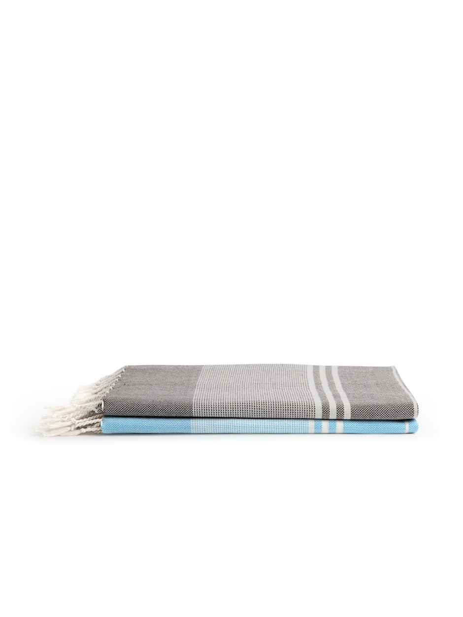 Arrabi Multi Striped Bath Towels | Set Of 2