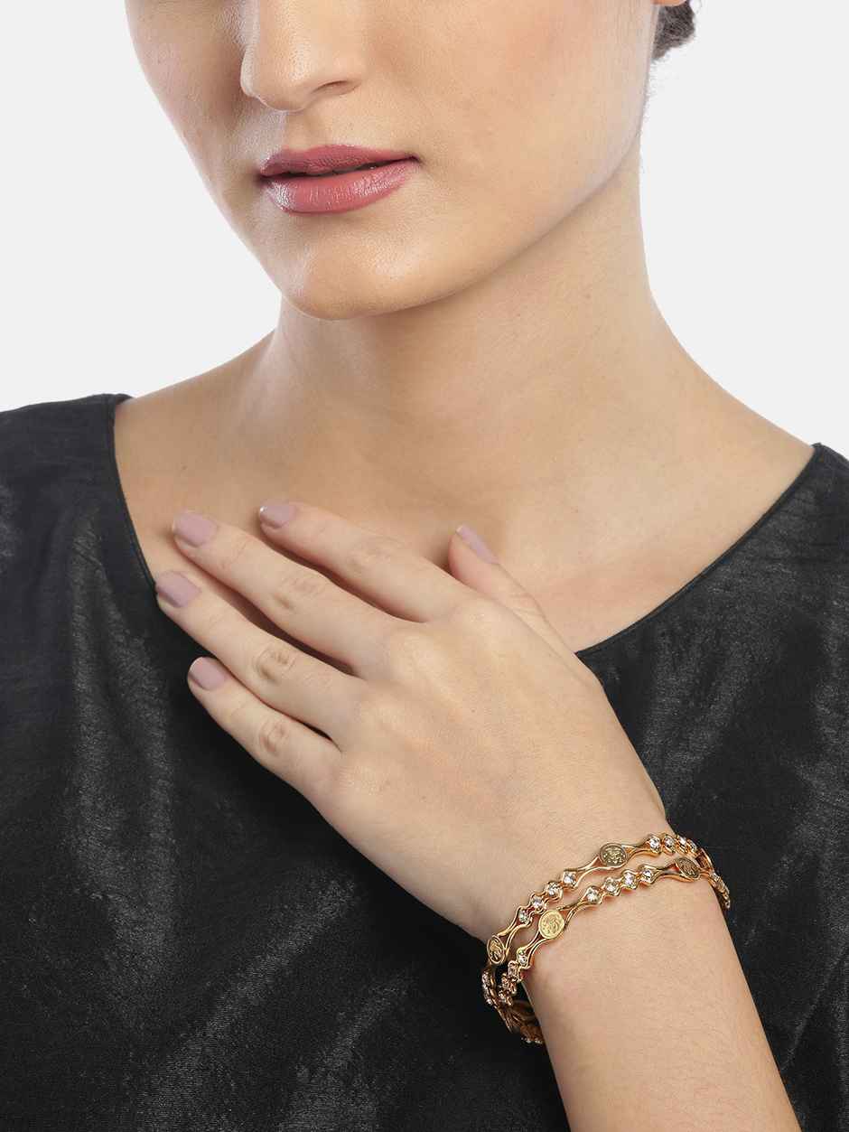 Youbella Stylish Traditional Jewellery Gold Plated Bangle Set For Women (Golden)(Ybbn - 91144 - 2.4)