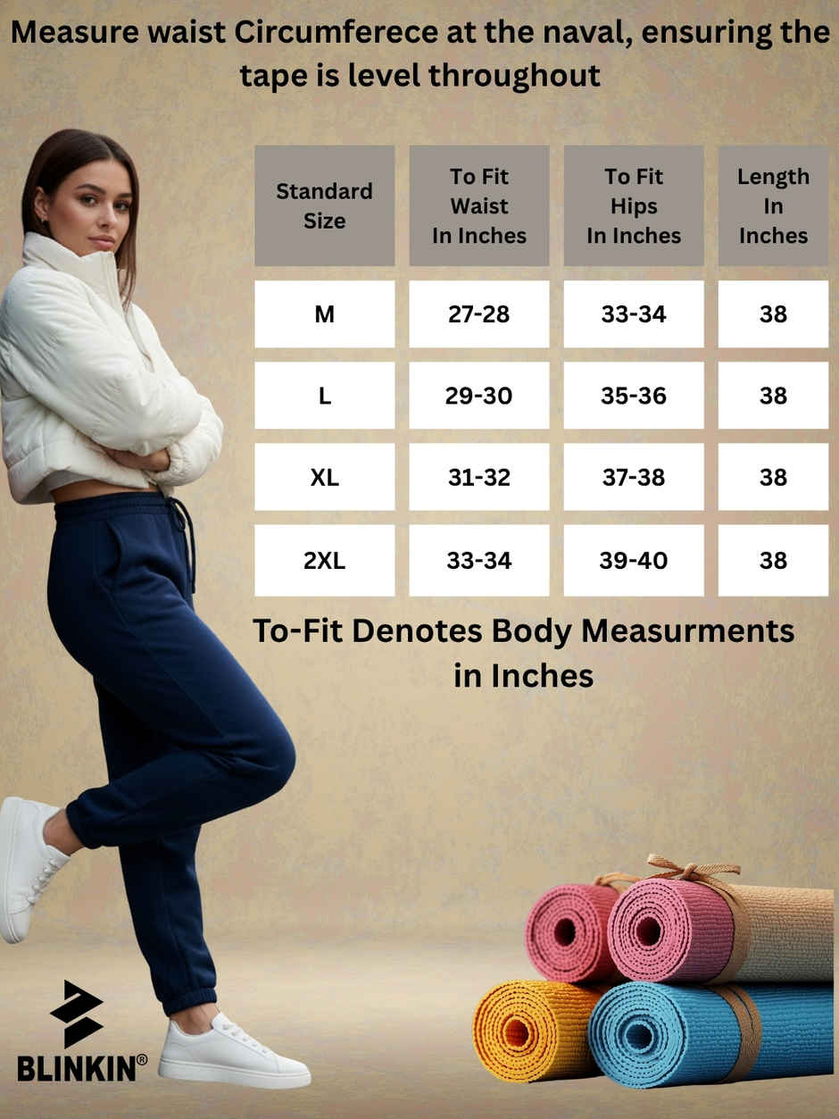 Blinkin Women's Fleece Trackpants | Warm Winter Joggers with Pockets | Maroon - 2XL