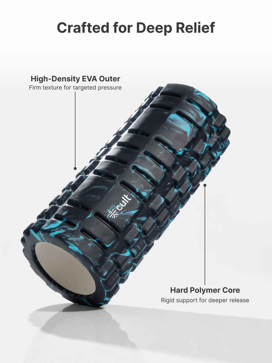 Cultfit Foam Roller | Marble Blue
