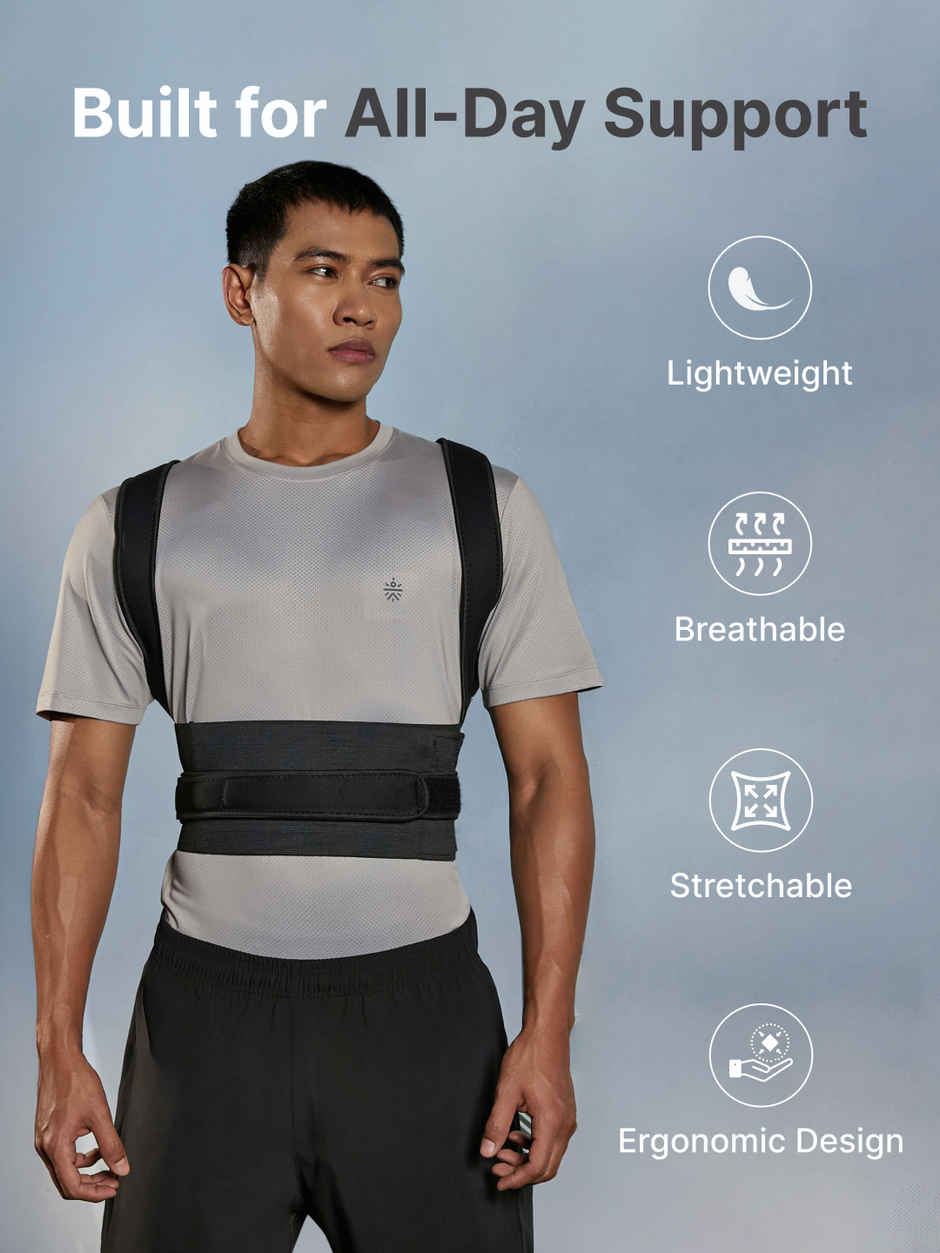 Cultfit Unisex Posture Corrector | Black