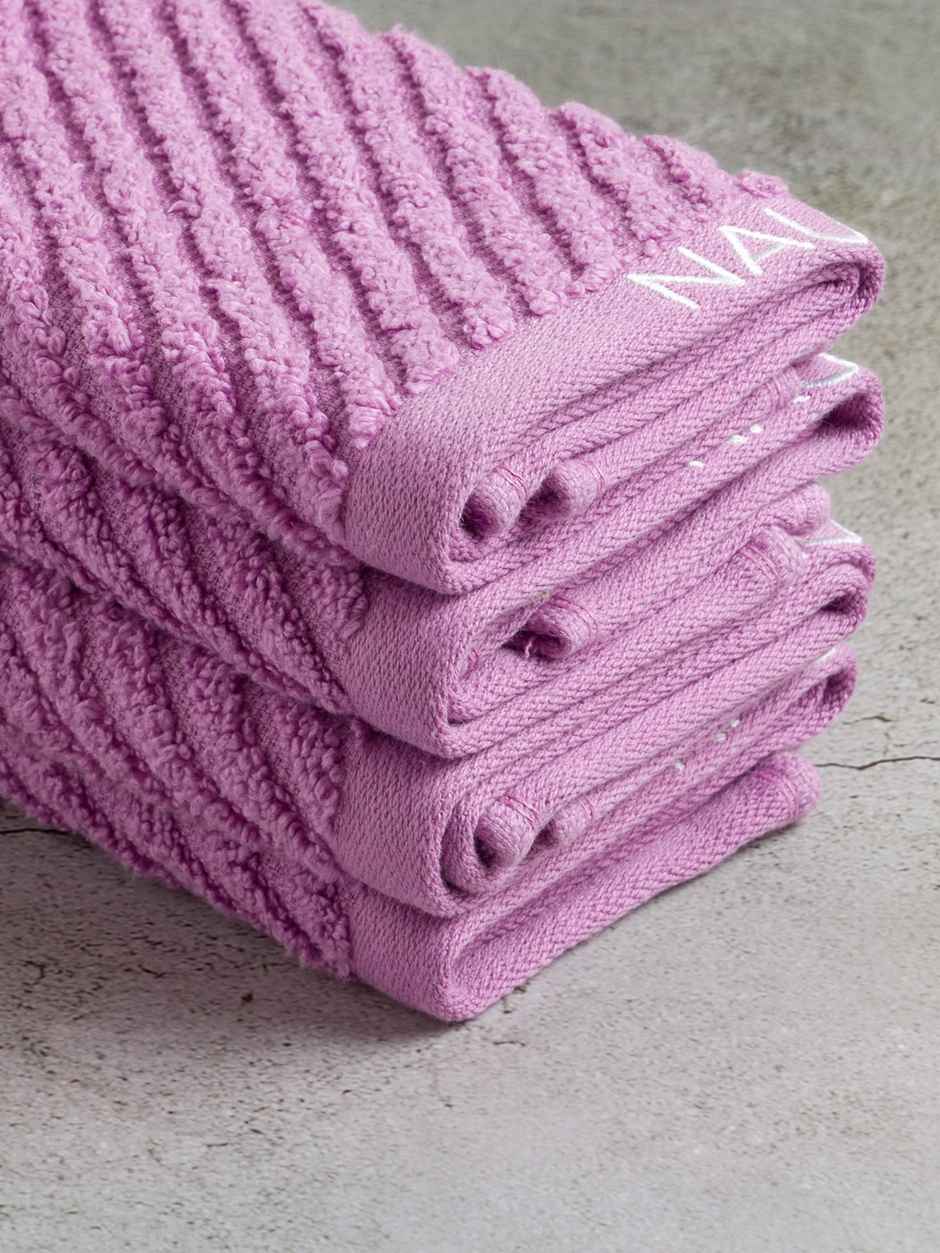 Nautica [5Pc] Fluffy Zero Twist 100% Cotton Towel -4-Face 1-Reed Diffuser | Cross View Solid-Lilac