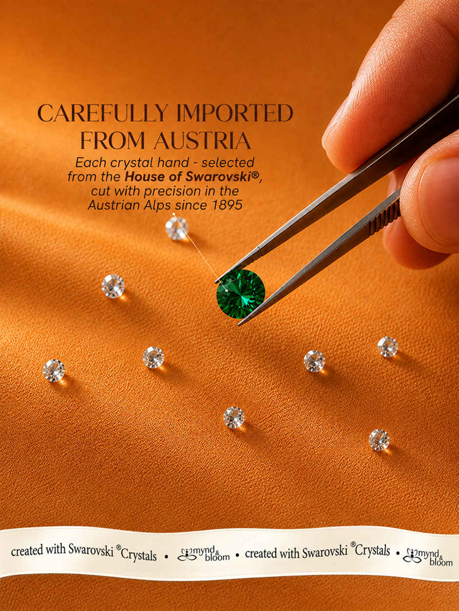 Swarovski - Emerald Eclat Rakhi Rakhi | Carat Gold Plating