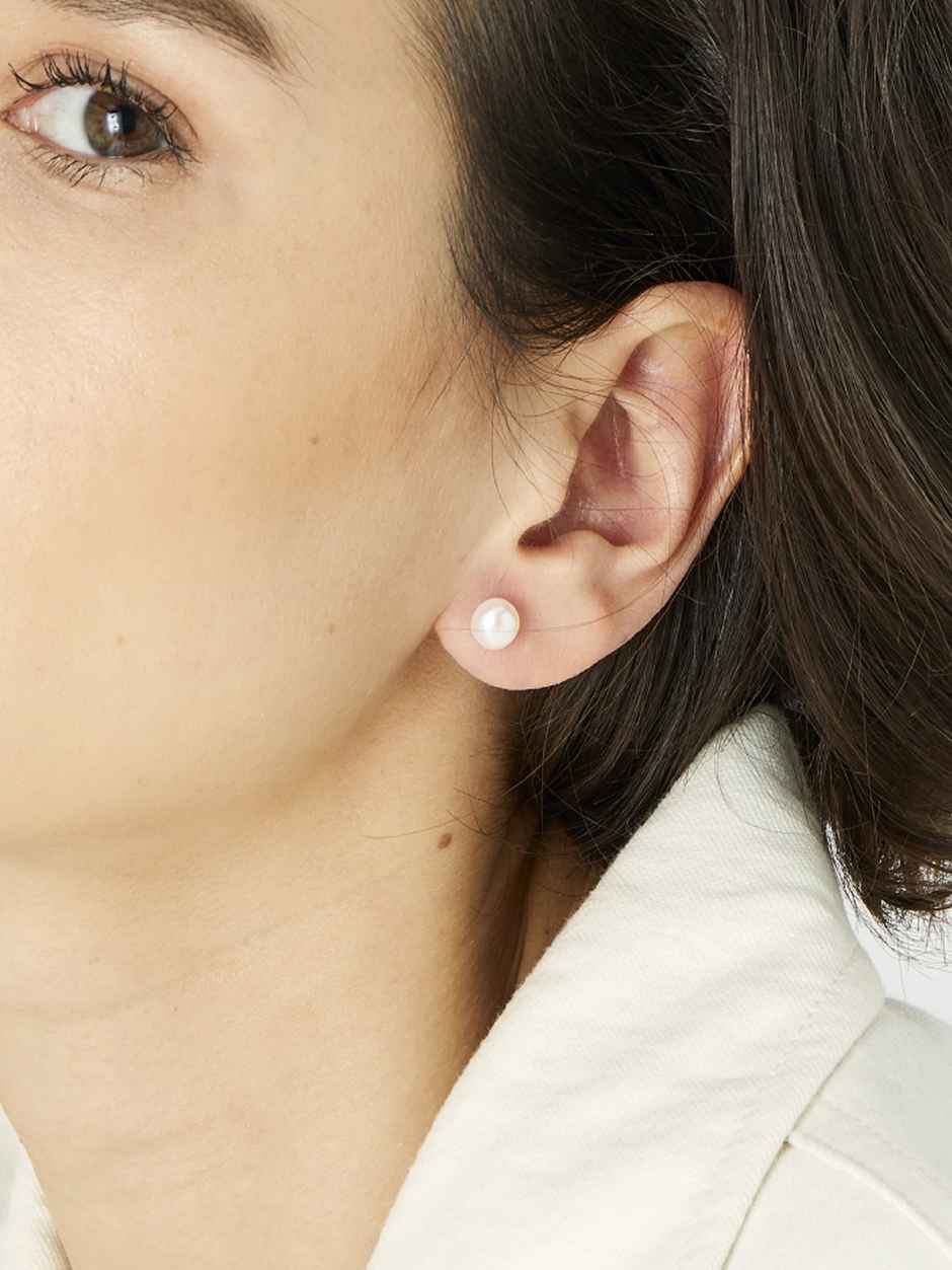 Accessorize London Sterling Silver Small Freshwater Pearl Stud Earrings