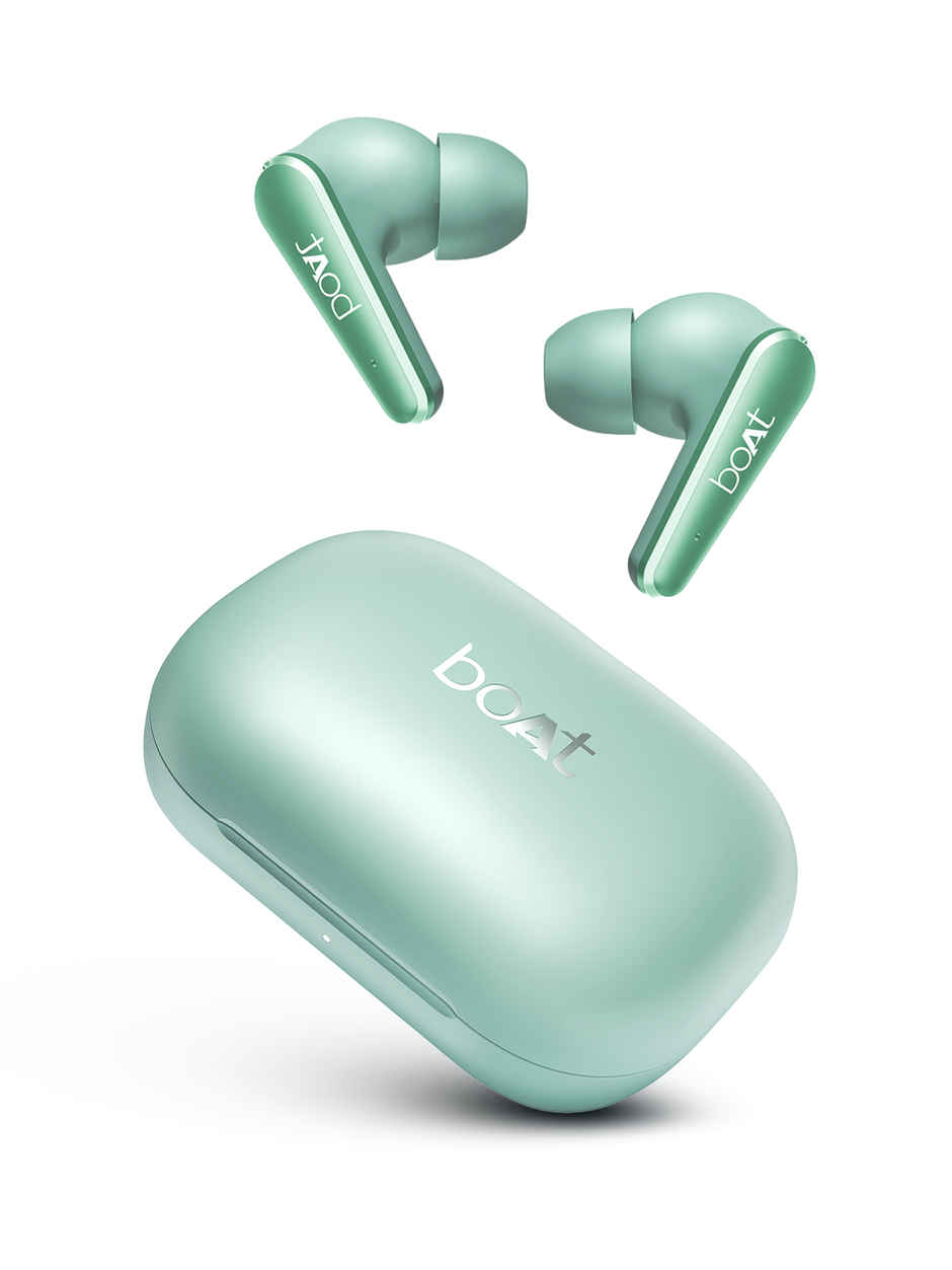 boAt Airdopes 280 ANC 32dB | 60Hrs | 13Mm Drivers | 4Mics Enx | Aquamarine Green