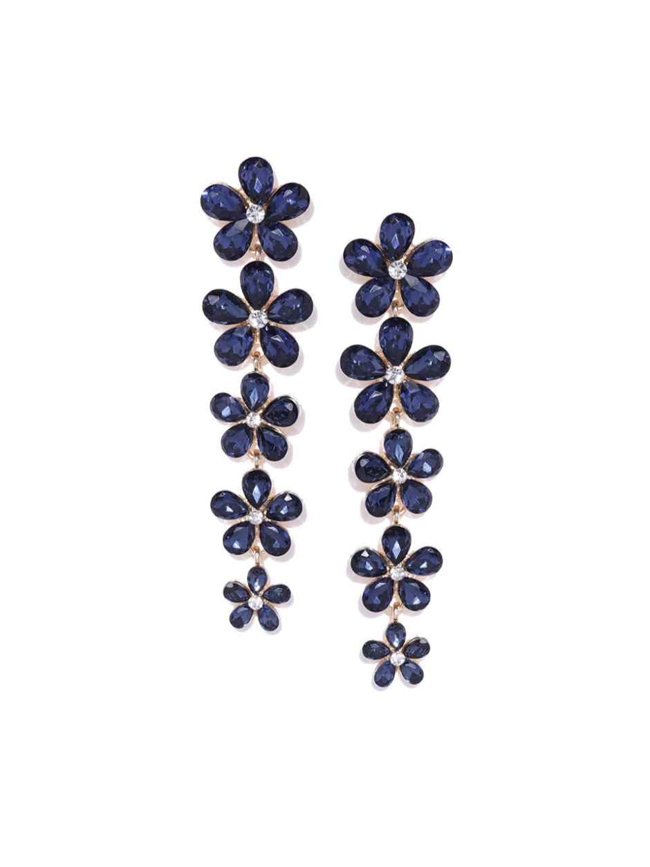 Youbella Aaa Swiss Zircon Earings Fashion Earrings For Girls And Women (Blue)(Ybear - 32178)