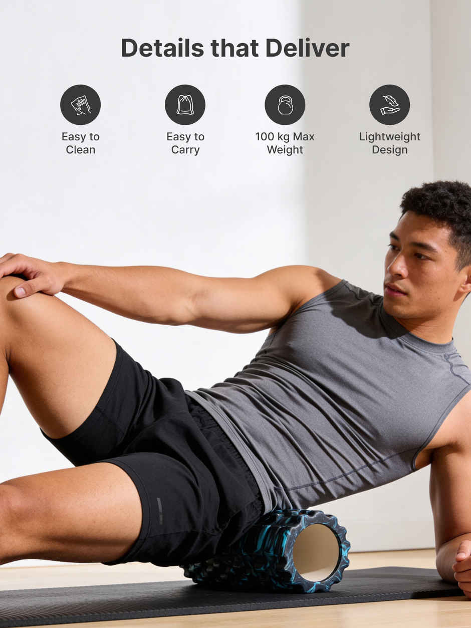 Cultfit Foam Roller | Marble Blue