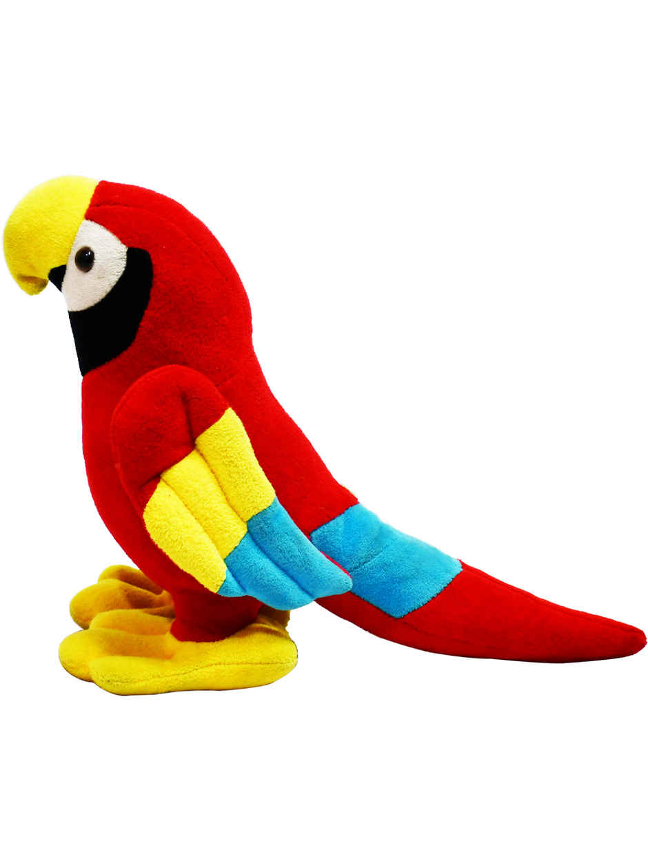 Mirada Red Parrot Soft Toy - 21Cm