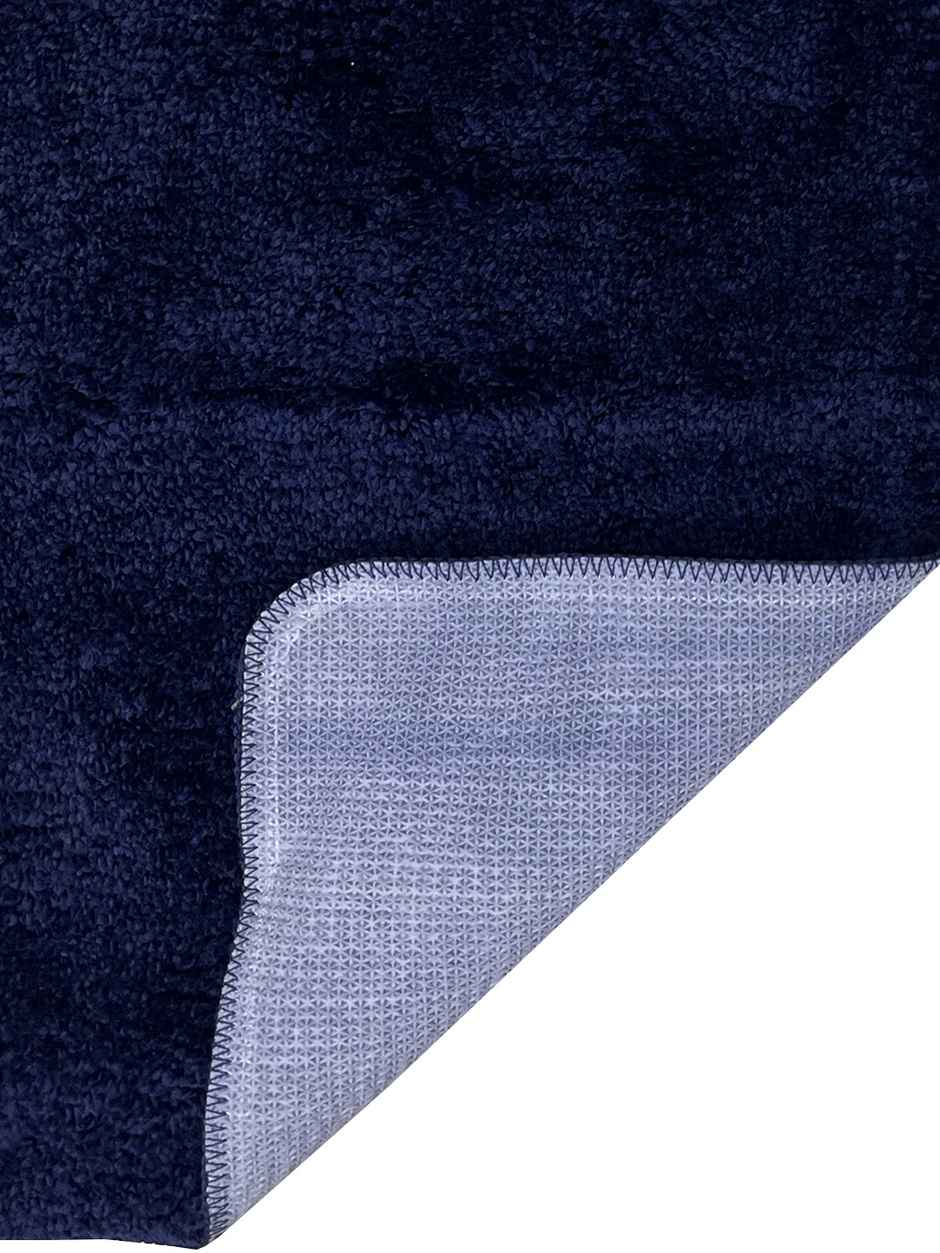Bianca Soft Cotton Anti Slip Bath Mat | 41 x 61 cm | Benz Solid | Navy Blue
