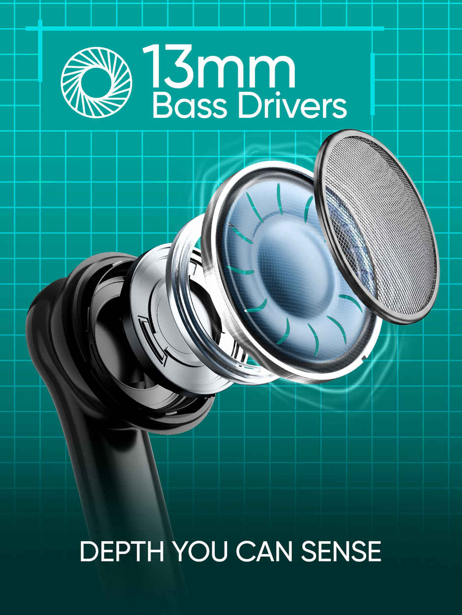 Mivi DuoPods Maxx TWS, 13mm Bass, 50H Playtime, AI ENC Calls, Gaming Mode, BT 5.3, Type C