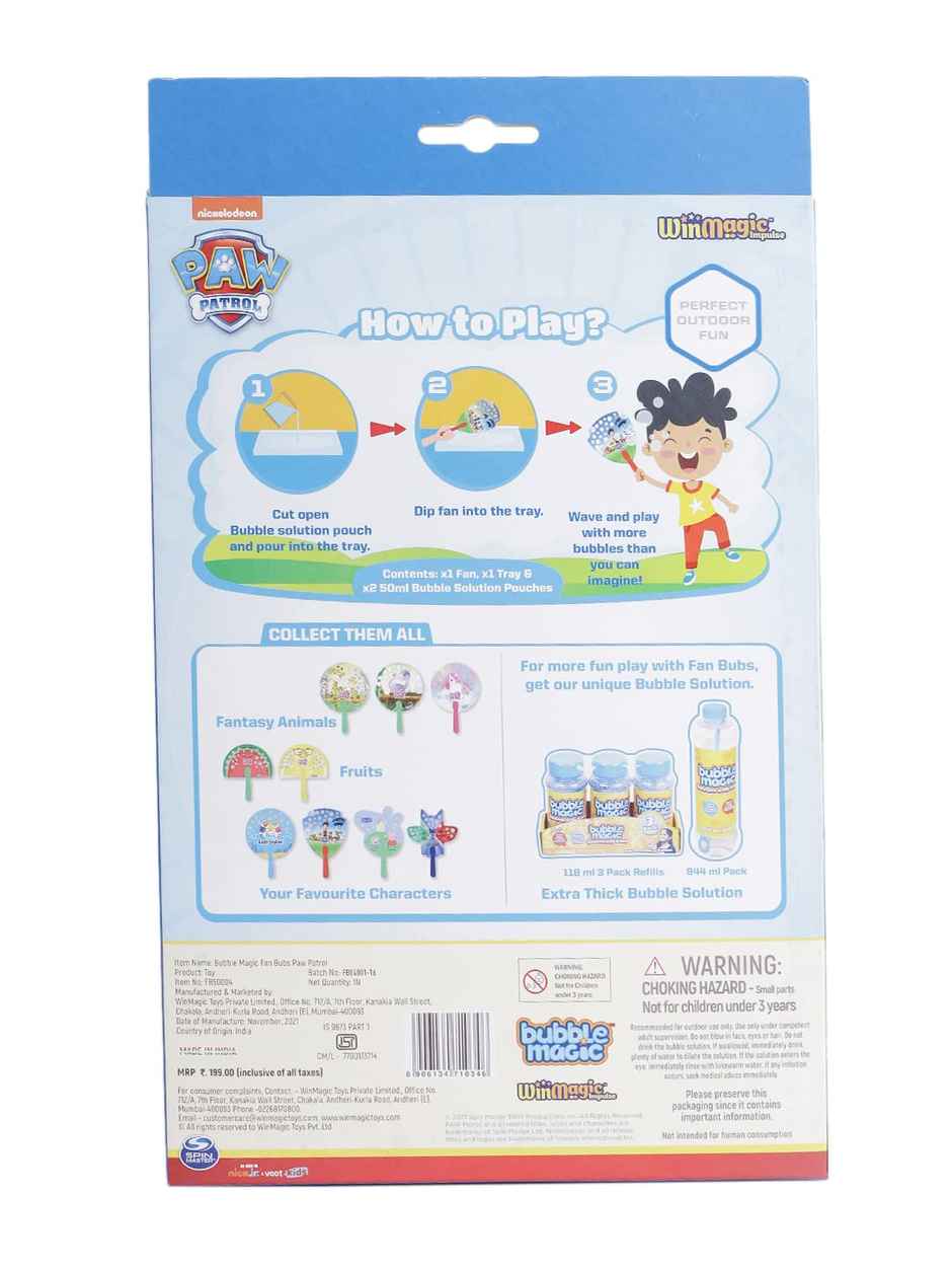 WinMagic Toys Bubble Magic Fan Bubs Paw Patrol