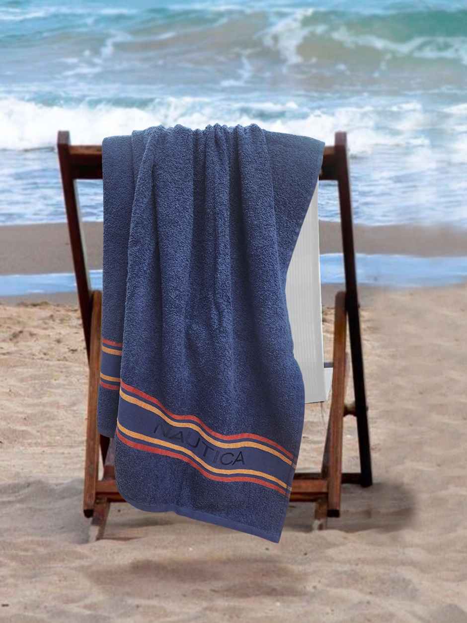 Nautica Super Soft 100% Cotton Towel - 1pc Bath Towel | Ridgeport Solid-Navy