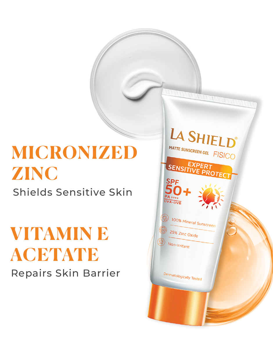 La Shield Fisico SPF 50 Matte Sunscreen Gel