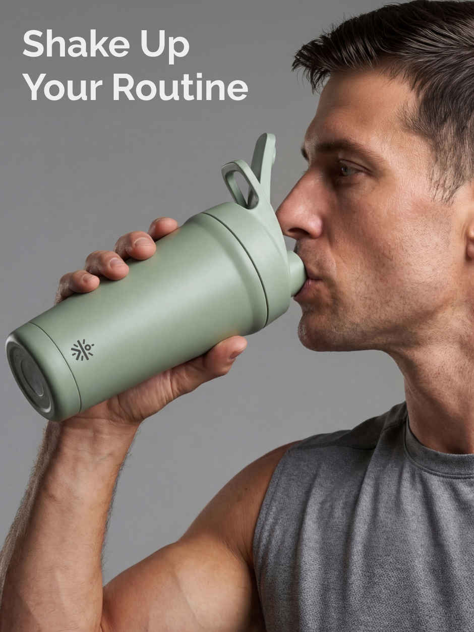 Cultfit Shaker | Bottom Opener | 700 ml | Green