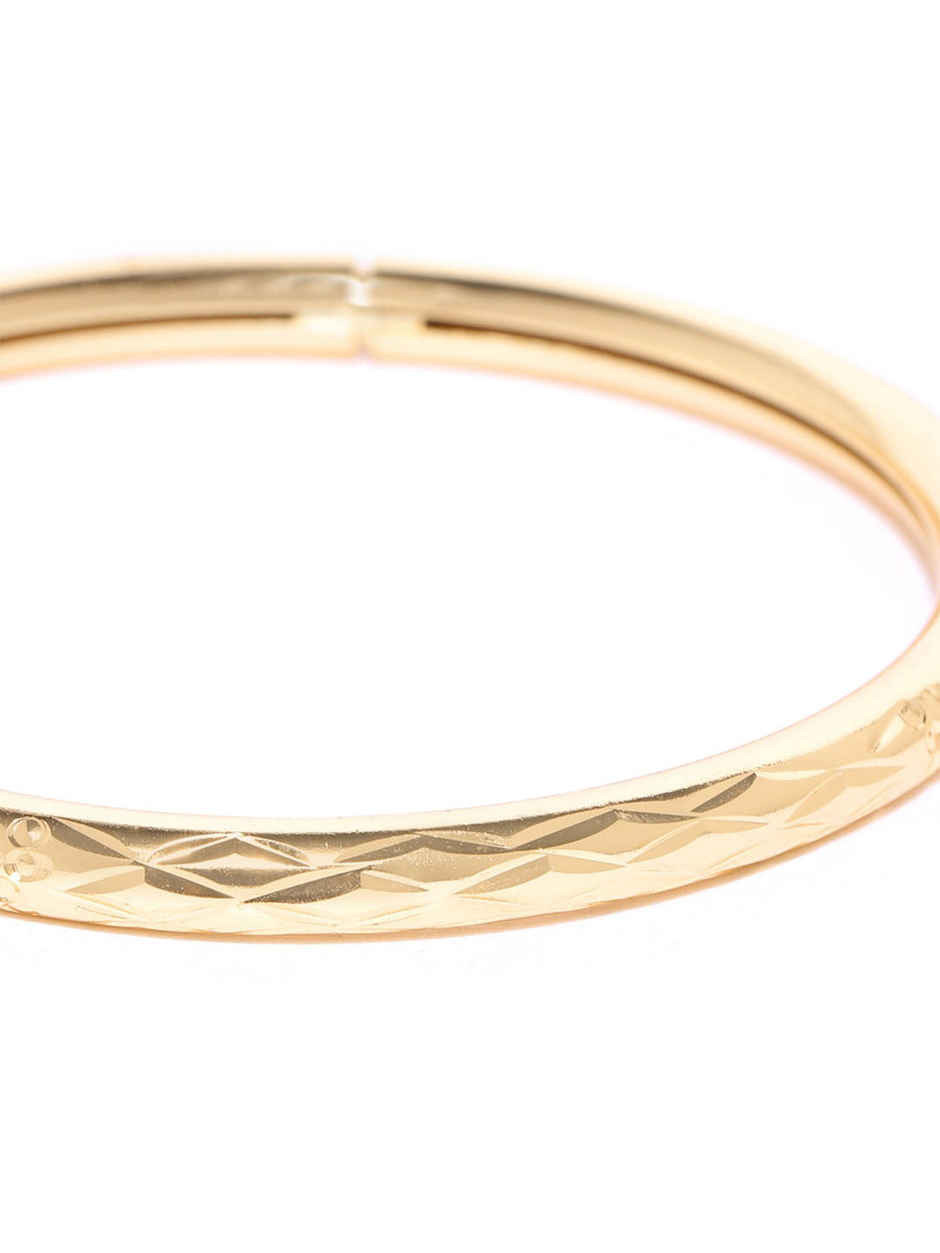 Priyaasi Gold-Plated Circular Shape Openable Kada Bracelet