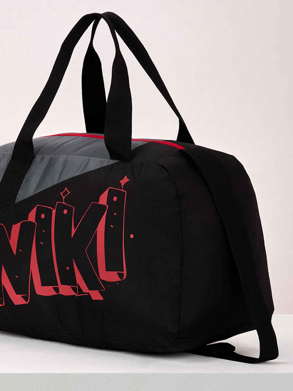 Wildcraft Unisex Color Block Polyester Duffel Bag | Black and Grey - 22 cm