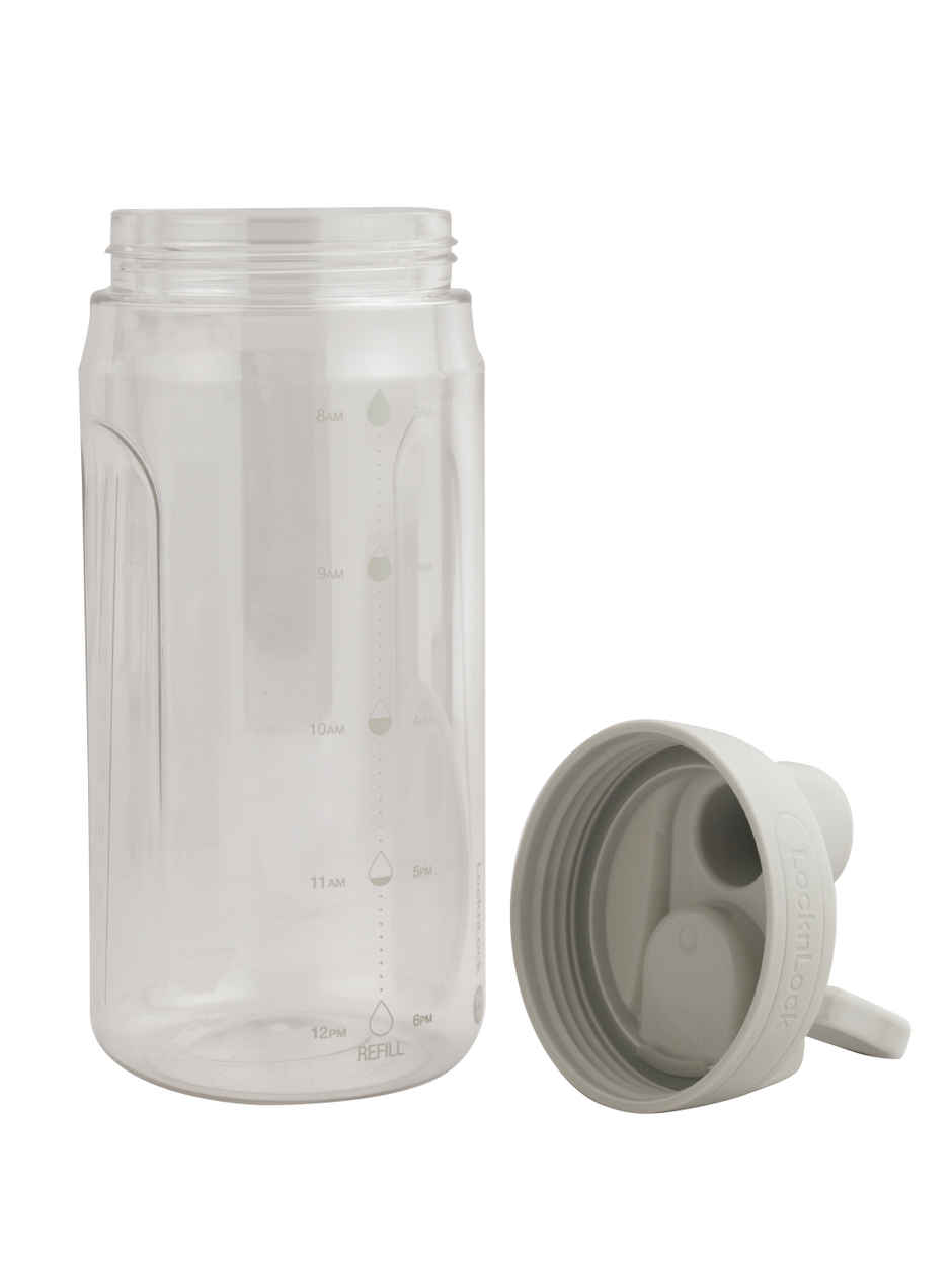 LocknLock Active Large Plastic Water Bottle | Light Grey | 1.5 L