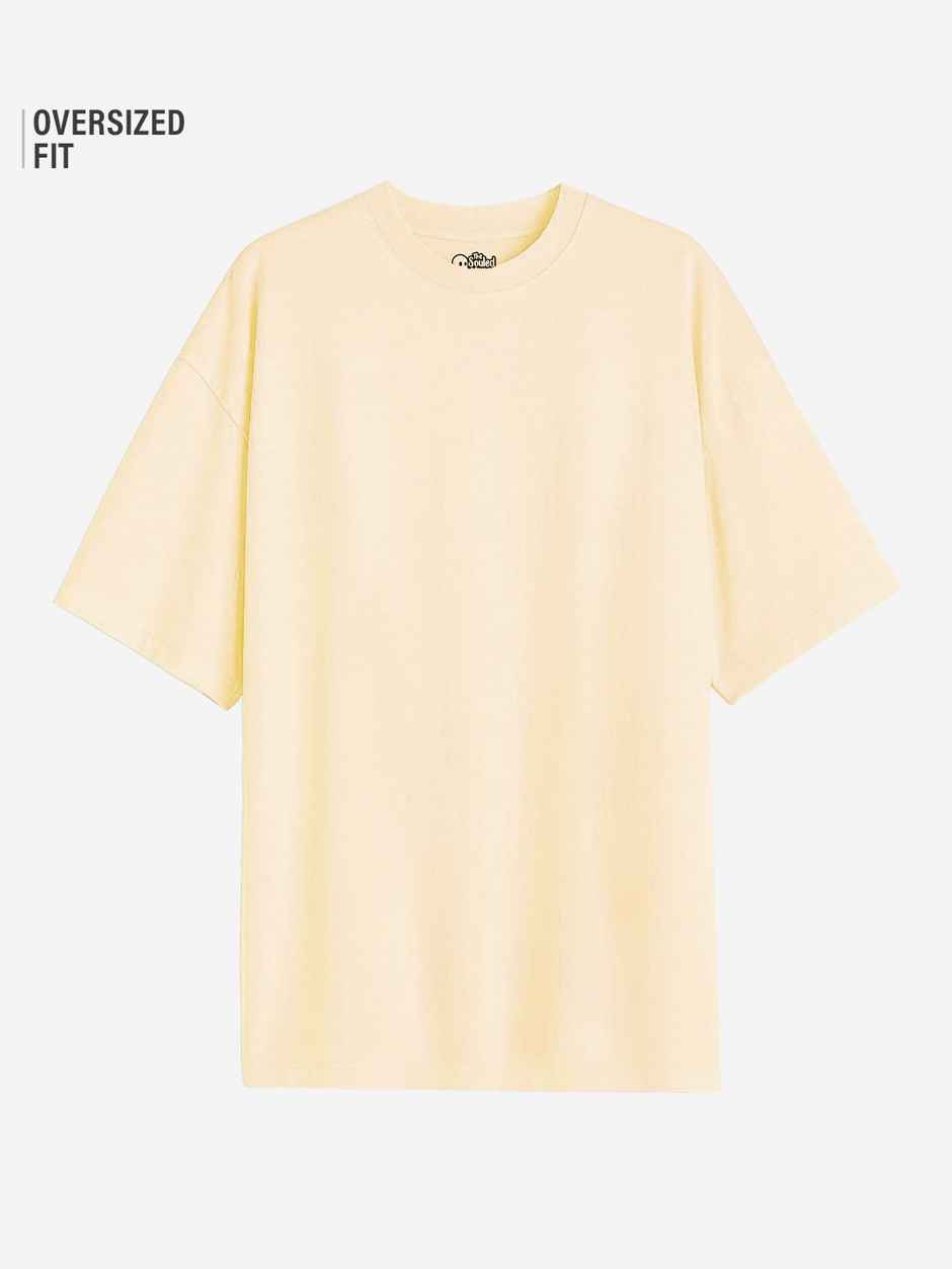 The Souled Store Women's Solids Off-White Oversized T-shirt | Off White - L