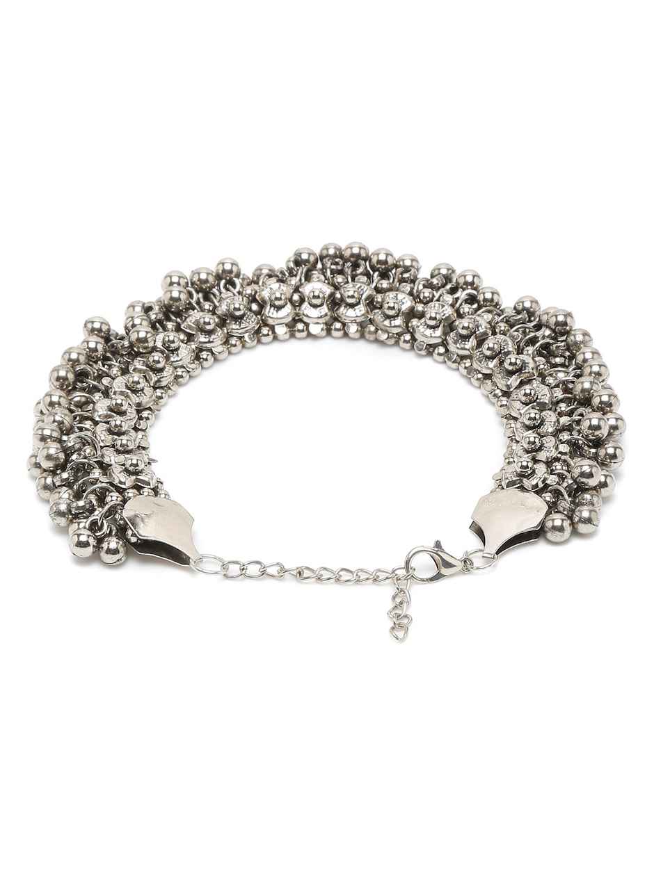 Youbella Jewellery German Tribal Stylish Handmade Anklets For Girls And Women (Silver)(Ybank - 60026)