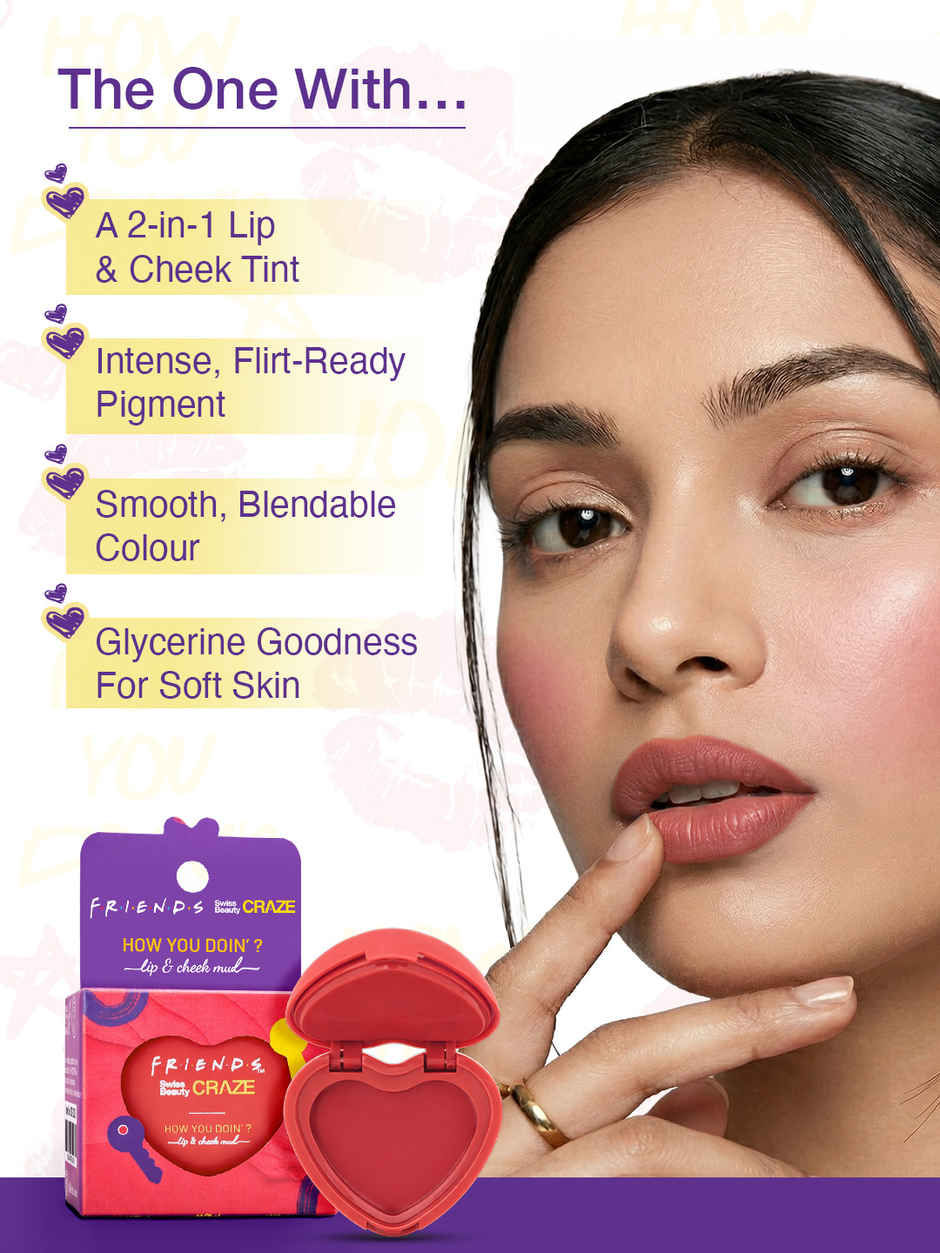 Swiss Beauty Craze How You Doin Lip Cheek Mud | 01 Playful Pink