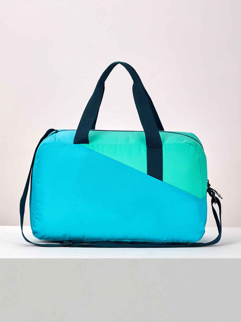 Wildcraft Unisex Color Block Polyester Duffel Bag | Turquoise - 22 cm