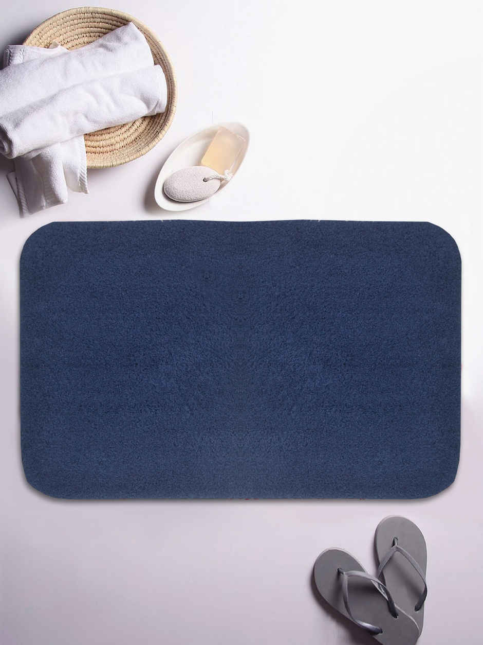 BIANCA Thick Ultra Soft Anti Slip Bath Mat | Aerocore Tech | 1 Pc Medium Plush | Solid Navy Blue