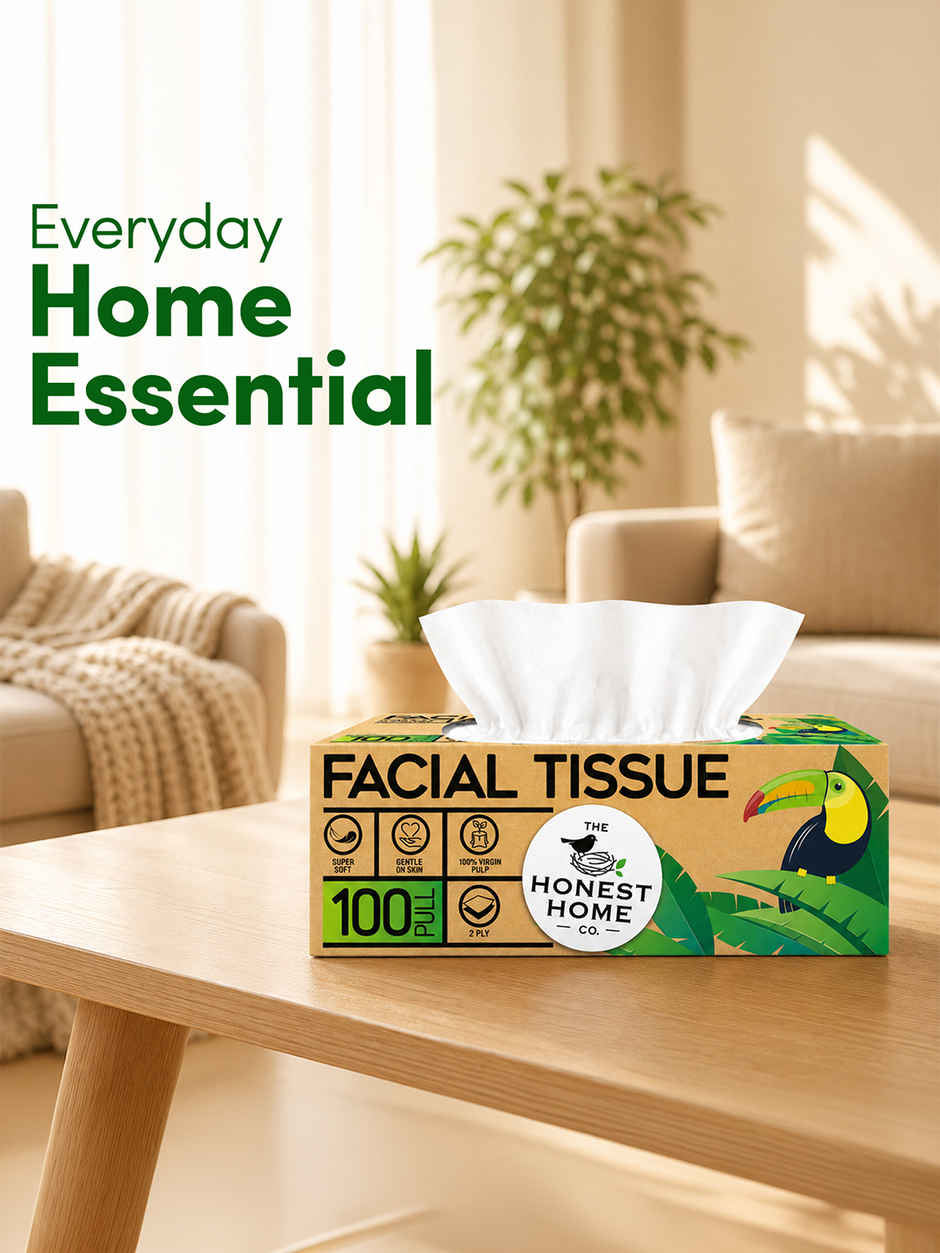 The Honest Home Company Face Tissue | 2 Ply | 100 Pulls | Pack of 3