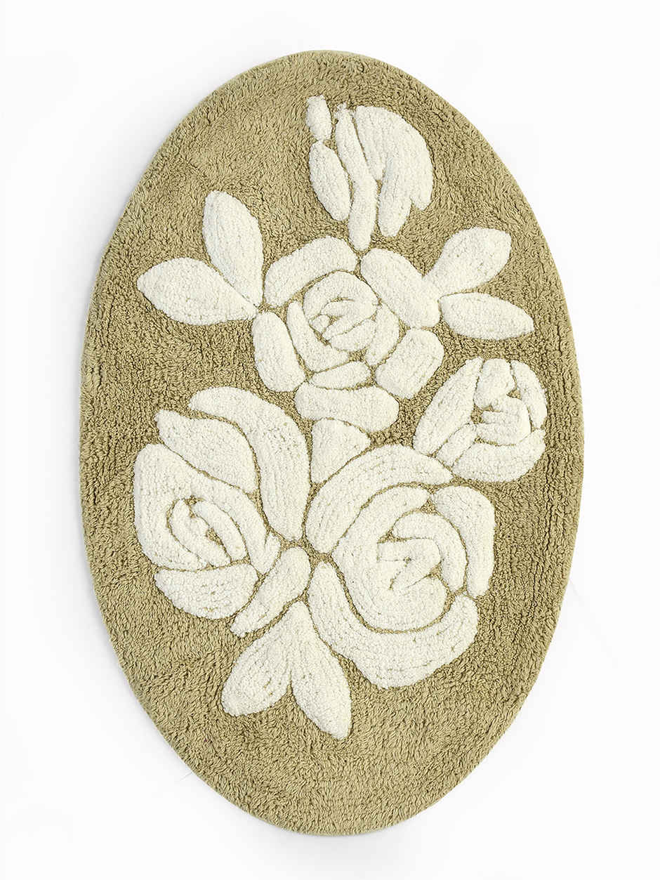 Saral Home Rosa Microfiber Anti-Slip Bath Mat | Beige - 50 x 80 cm